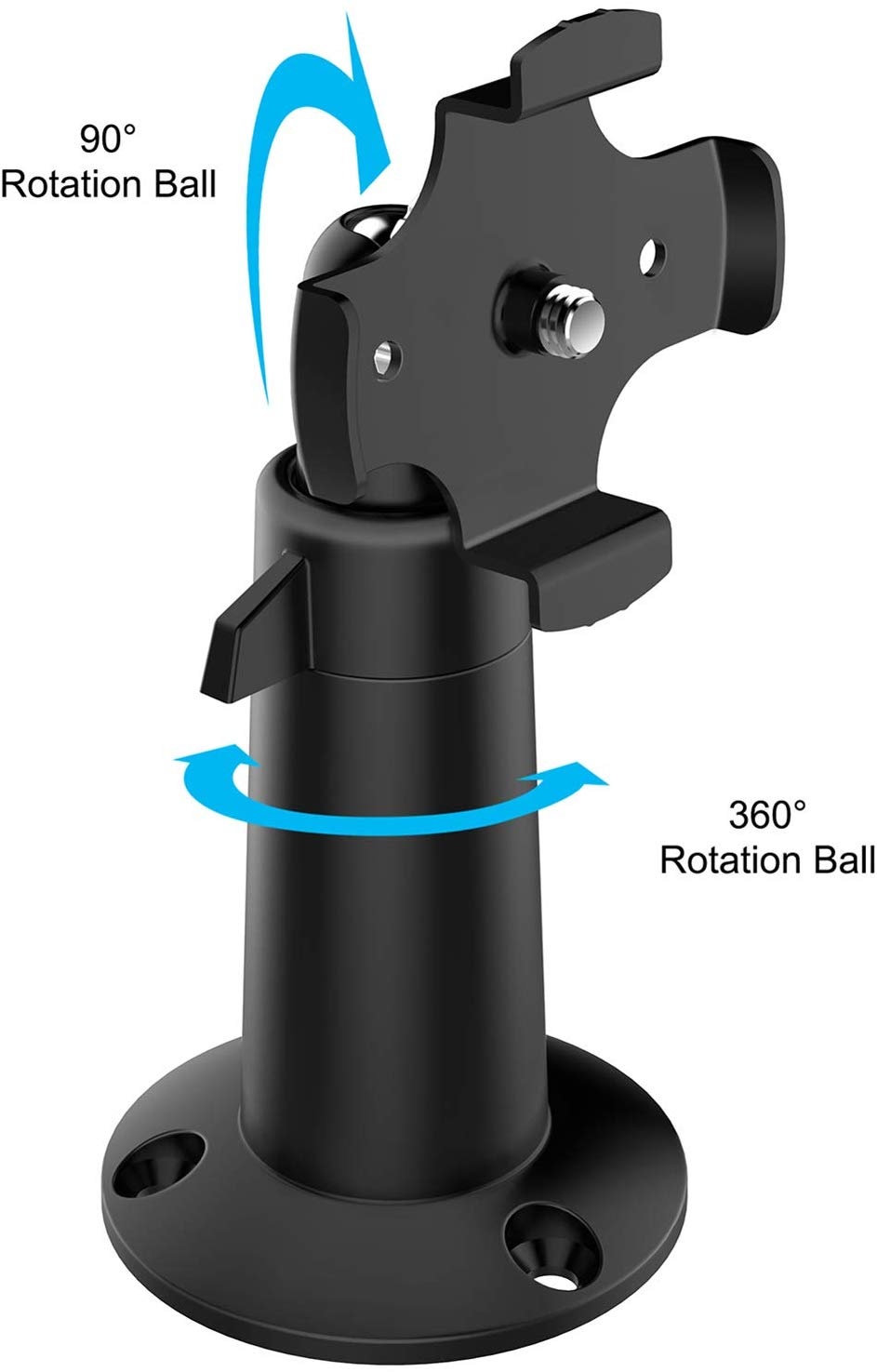 Wall Mount for YI Dome Camera and YI Cloud Home Camera, 360 Degree Adjustable Security Bracket Holder for YI Cam (Camera Not Included) (Black)