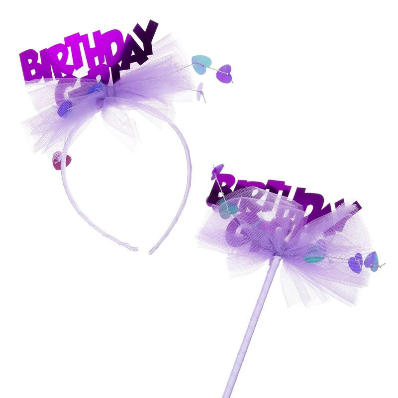 "Happy Birthday" Dress Up Costume Set Purple