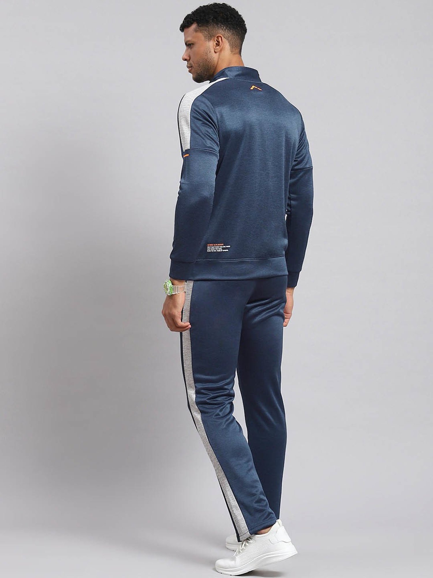 Rock.it Navy Blue Smart Fit Colour Block Tracksuit