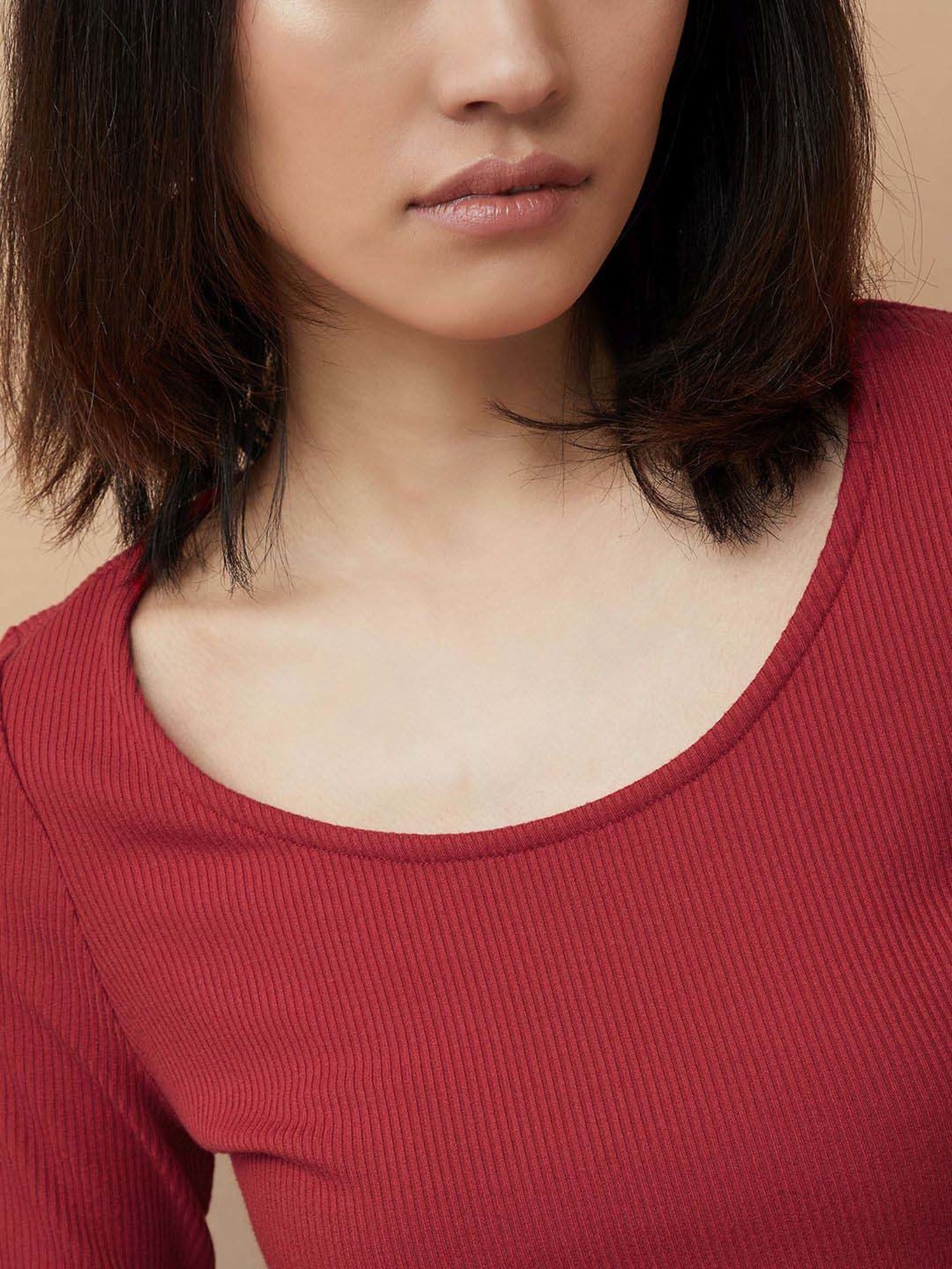 Ginger by Lifestyle Red Plain Top