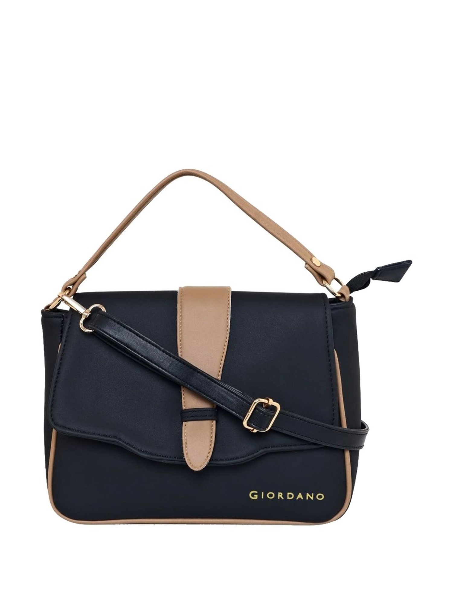 Giordano Black Solid Large Sling Handbag