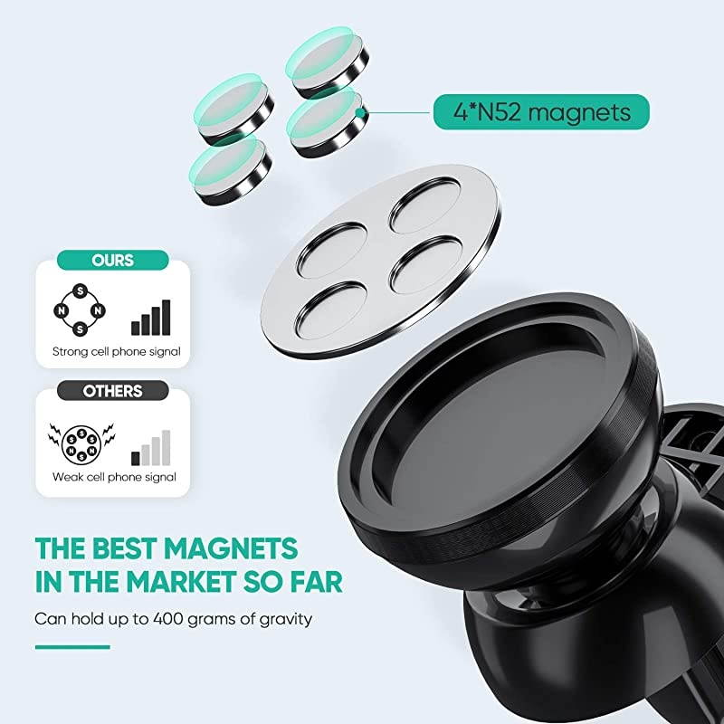 Car Phone Mount, Adjustable Phone Stand for Car,Compatible with iPhone 12/11 Pro Max XS Max XR X 8 7 6S Plus SE 2020 12 Mini,Samsung Galaxy