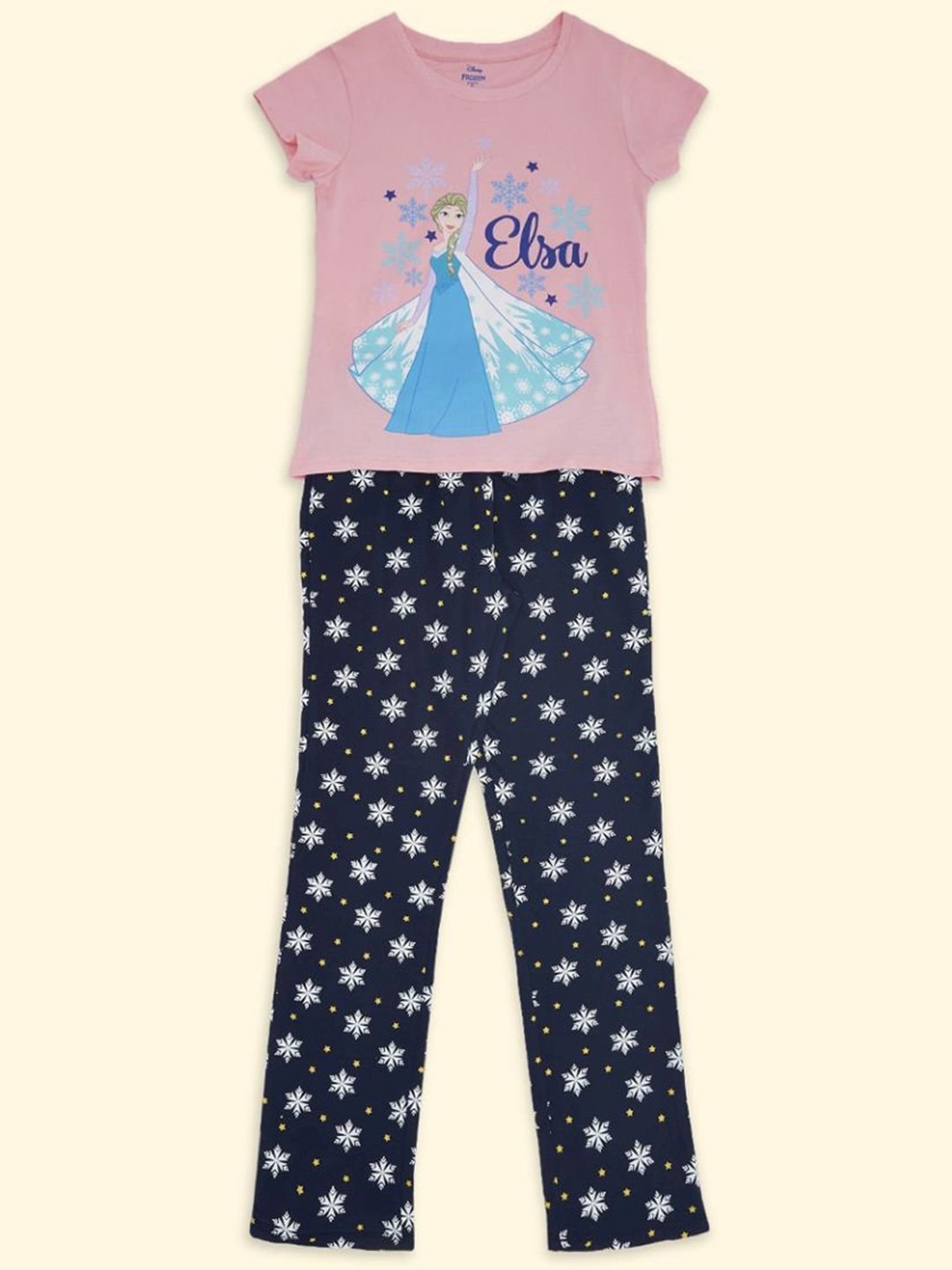 Berrytree Organic Girls Blue Cotton Clouds Print Night Suits