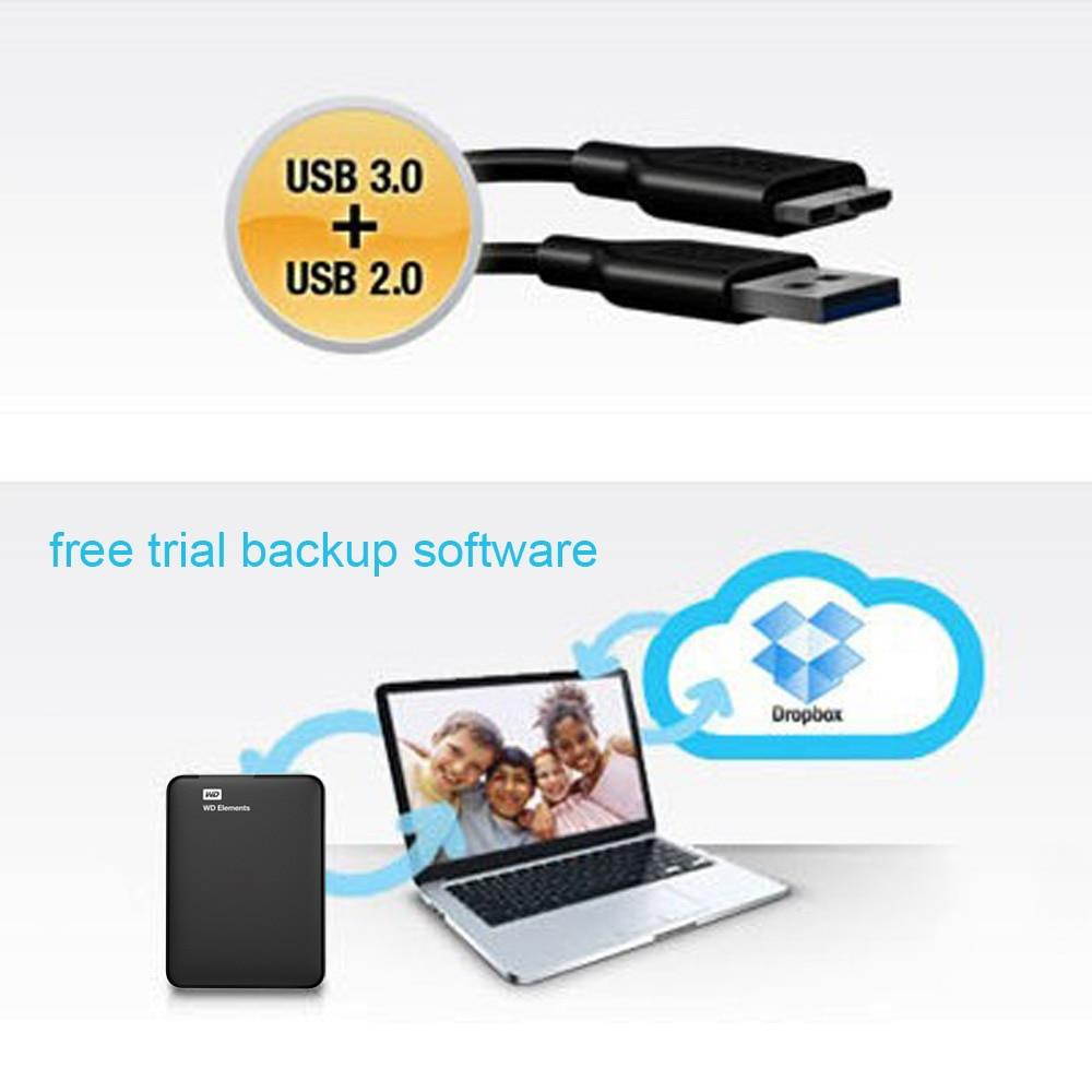 Western Digital WD Elements 2TB HDD 2.5" HDD Hard Drive Disk USB 3.0 2.5 inch Portable External Hard Drive Hard Disk