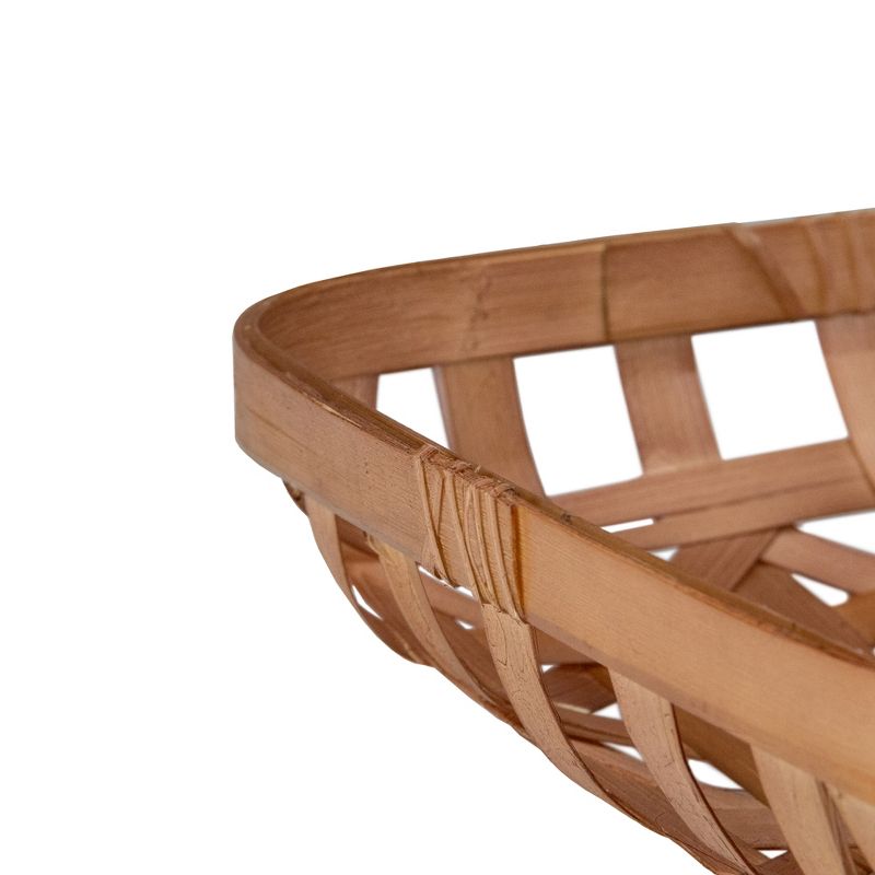 Olivia & May Set of 3 Weave Baskets with Wooden Lids