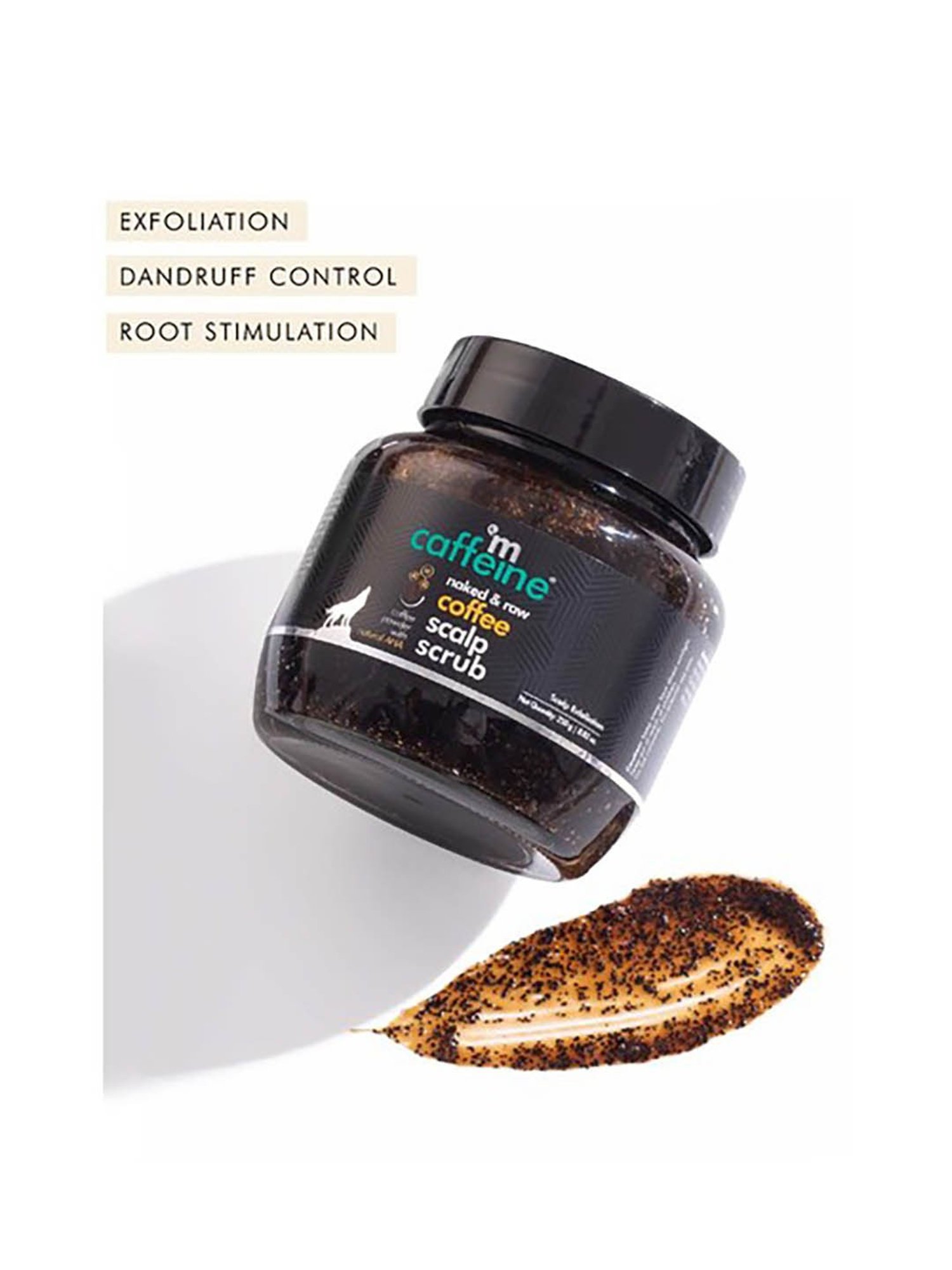 mCaffeine Naked & Raw Coffee Scalp Scrub - 250 gm
