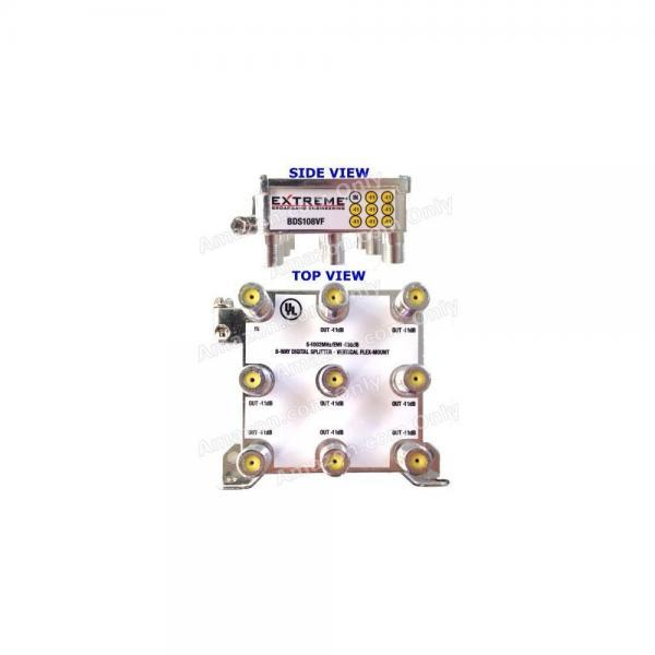 EXTREME 8 WAY BALANCED HD DIGITAL 1GHz HIGH PERFORMANCE COAX CABLE SPLITTER - BDS108VF by Extreme