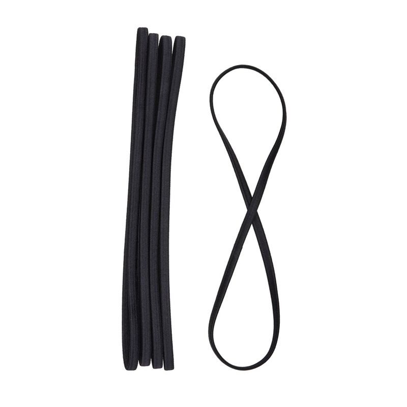 scunci Flat No Damage Elastic Headwraps Black - 6mm /6ct
