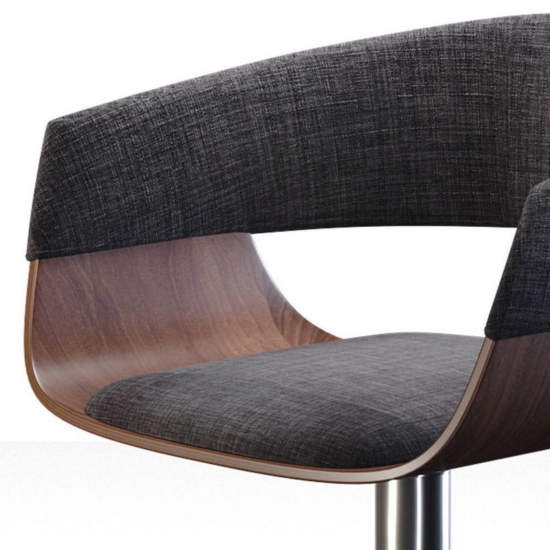 Calina Adjustable Swivel Barstool Charcoal Gray - WyndenHall