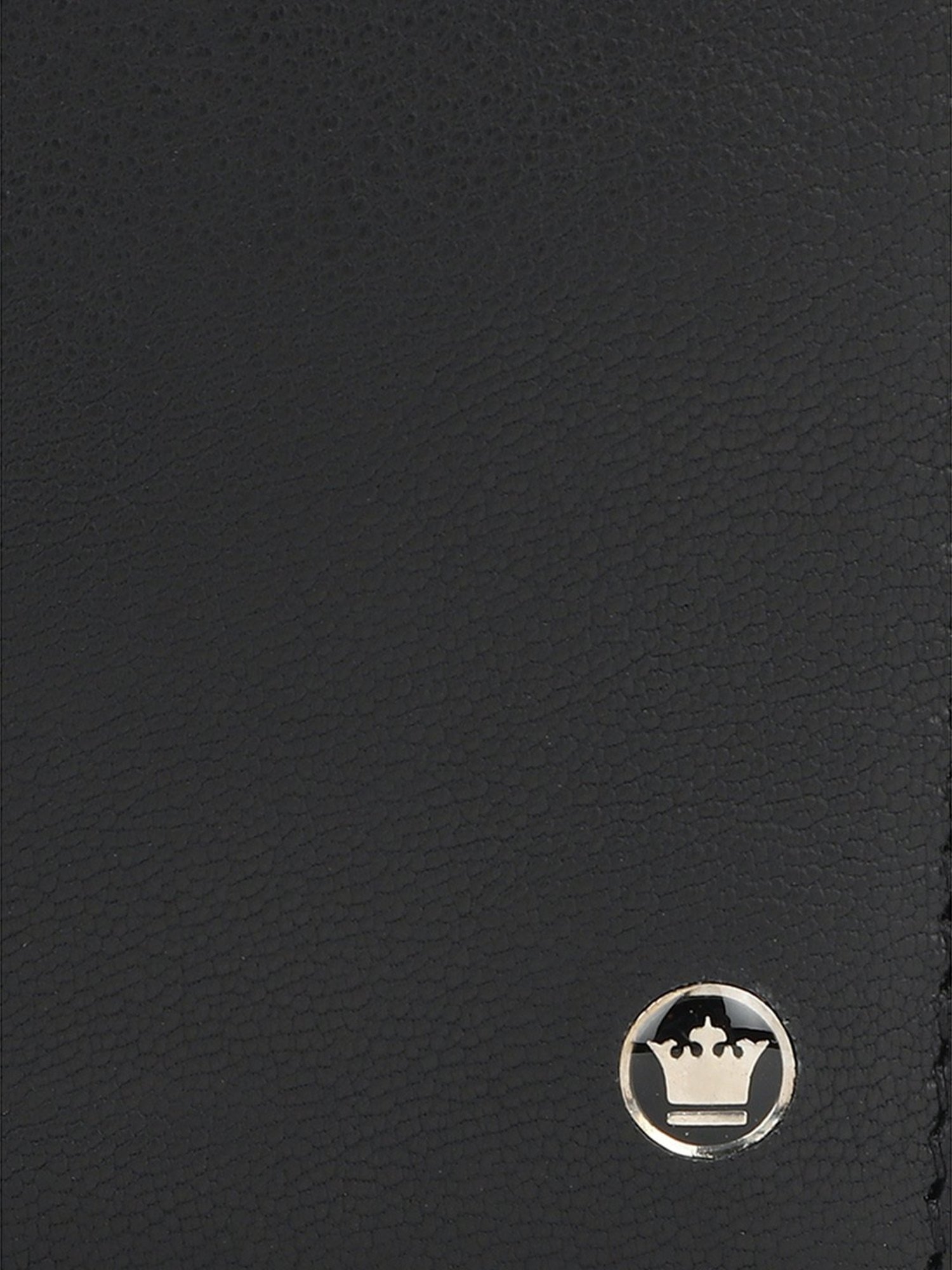 Louis Philippe Black Leather Bi-Fold Wallet for Men