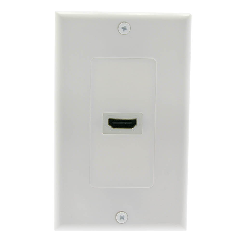 Fuji Labs HDMI Wall plate with 4" Pigtail Coupler, 1Port