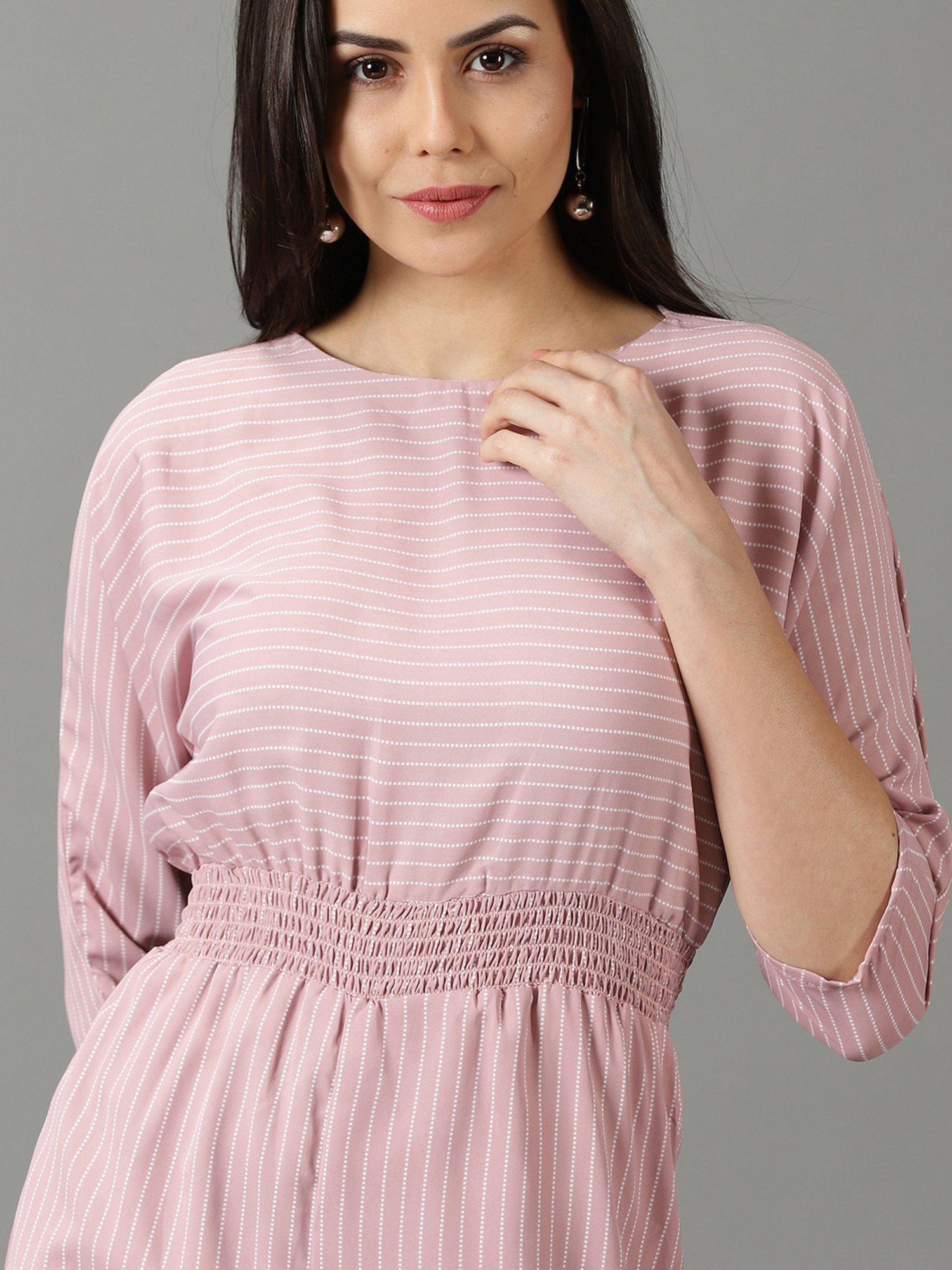 SHOWOFF Pink Striped Jumpsuit