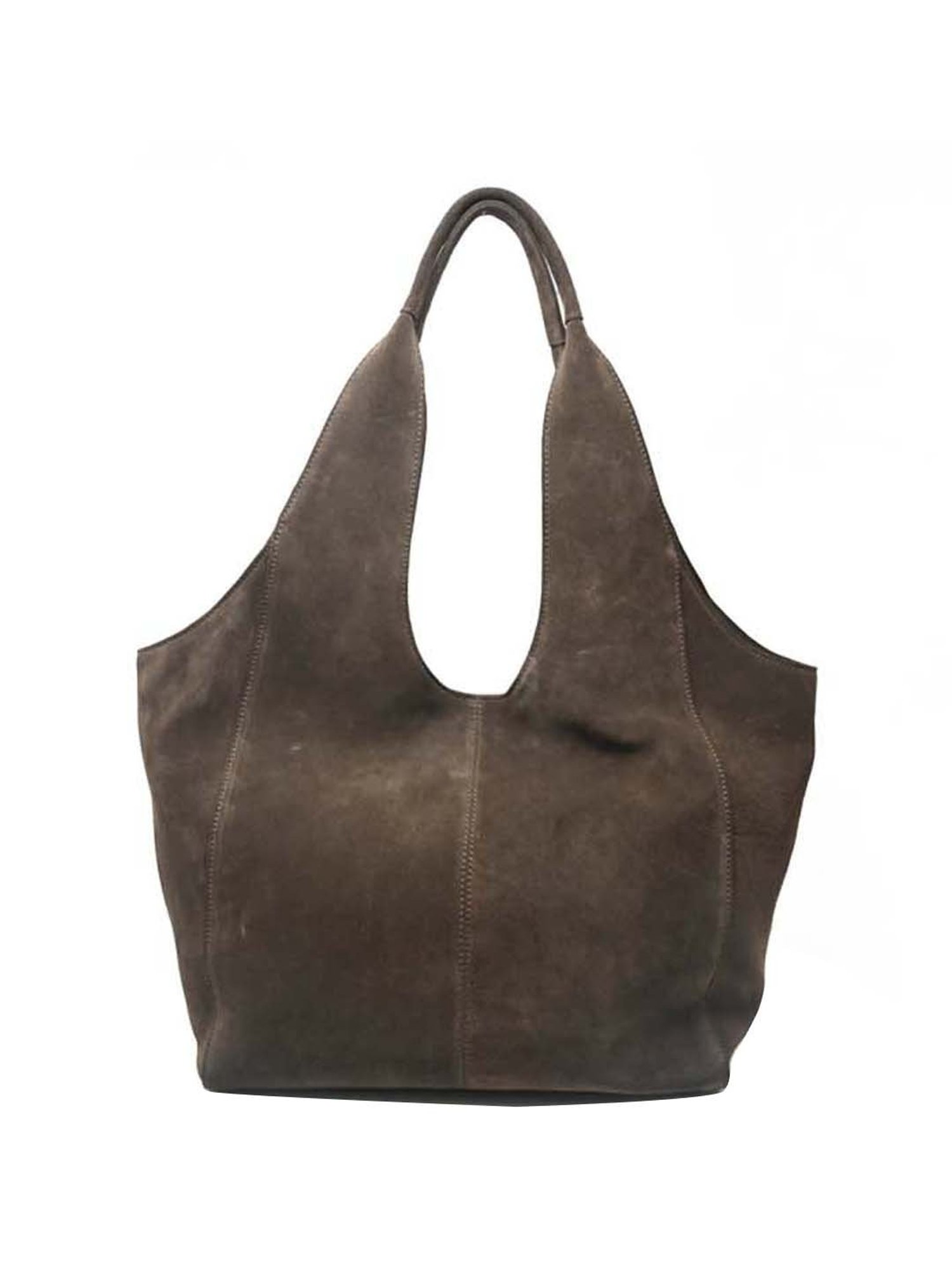 Tohl Brown Solid Large Hobo Handbag