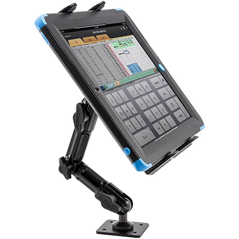 Heavy Duty Tablet Wall Drill Base Mount with 8 inch Arm for iPad Air iPad Pro iPad 4 3 2 Retail Black - TAB806