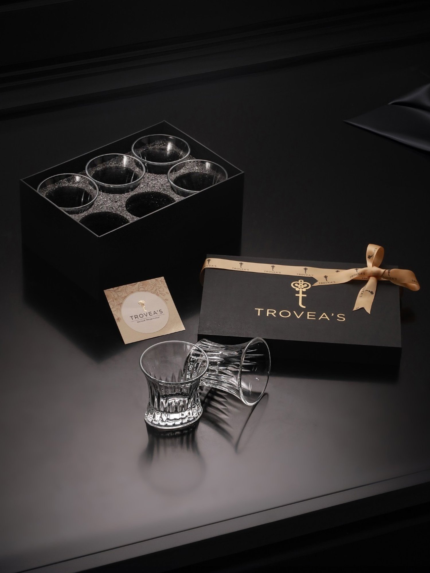 Trovea's Transparent Glass Whisky Glass - Set of 6