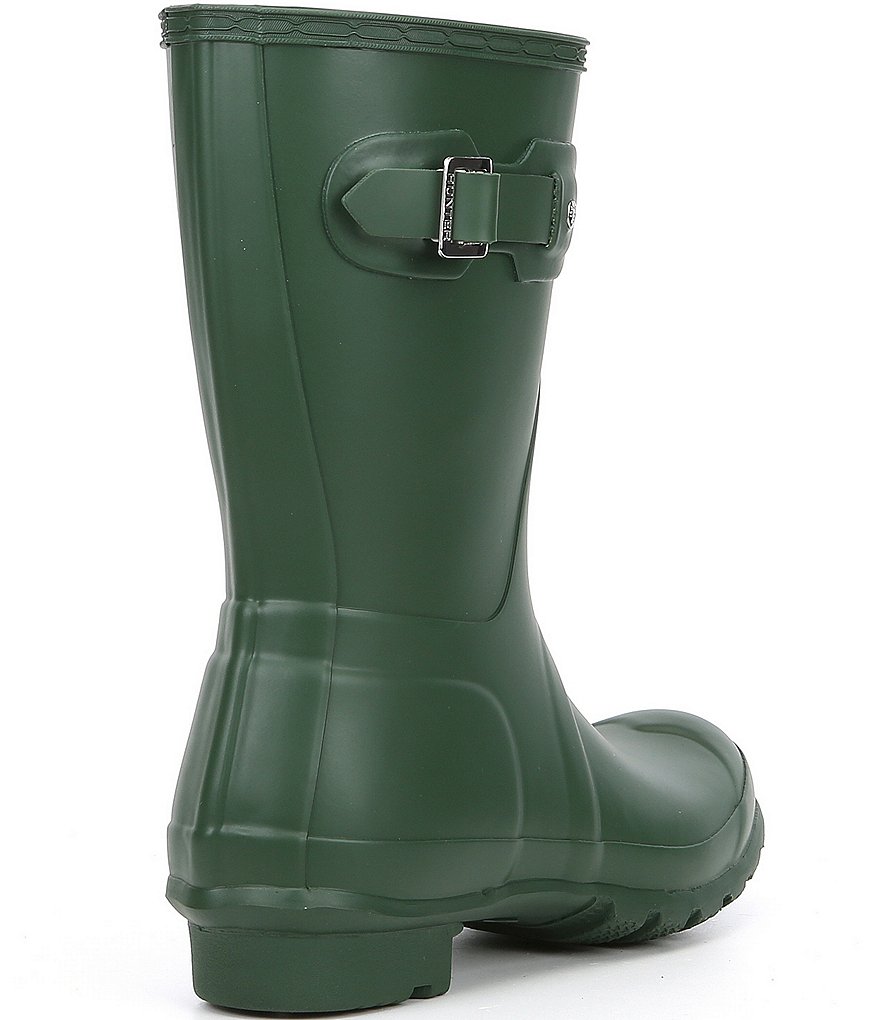 Hunter Women's Original Short Matte Buckle Strap Rain Boots