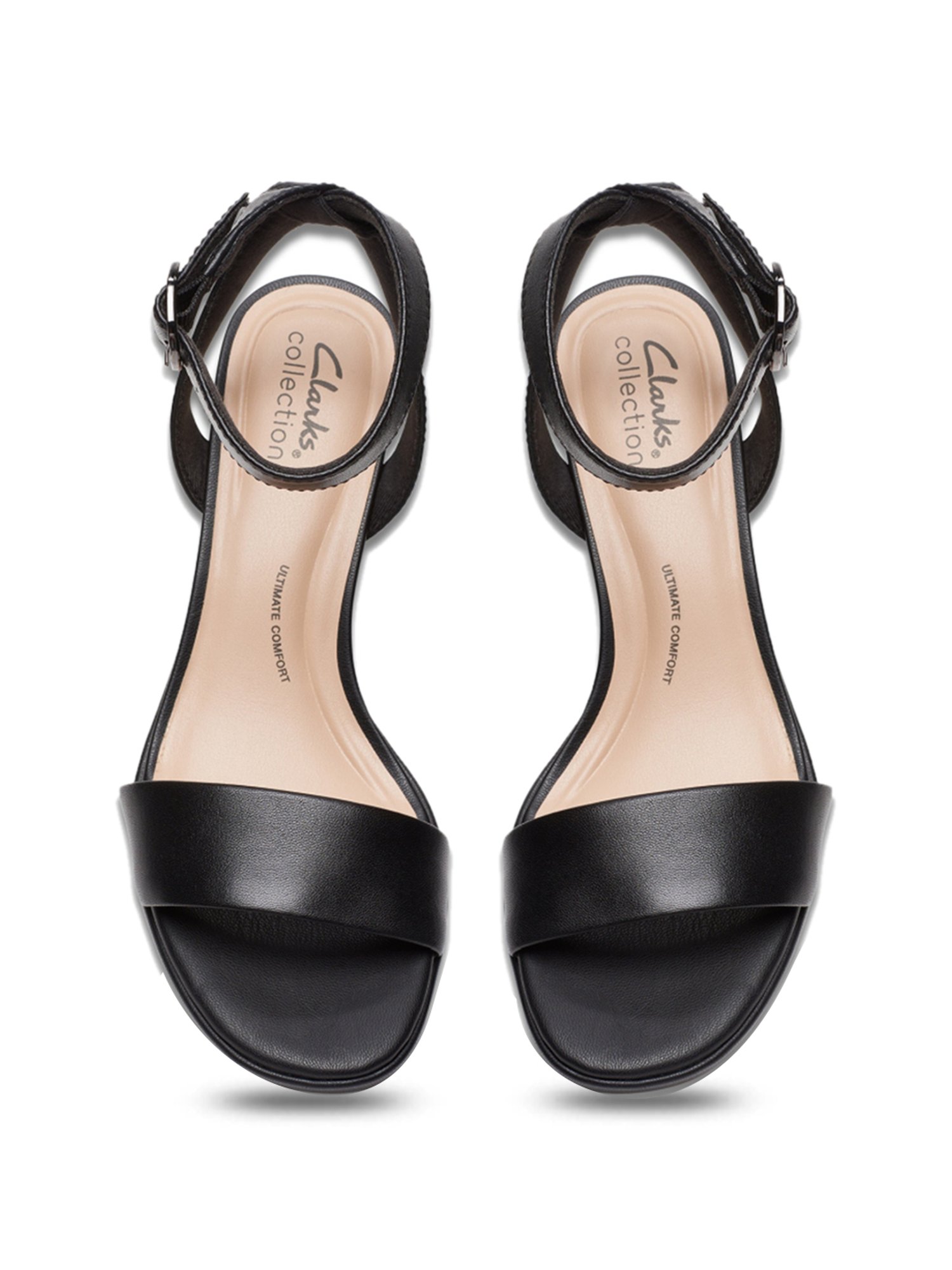 Clarks Women's AmbyrLyn Bay Black Ankle Strap Sandals