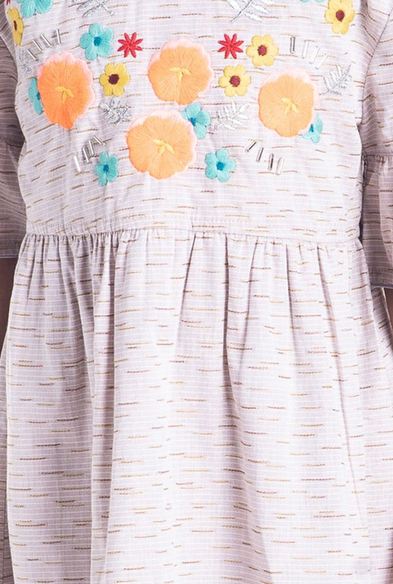 Cherry Crumble By Nitt Hyman Kids Multicolor Embroidered Dress