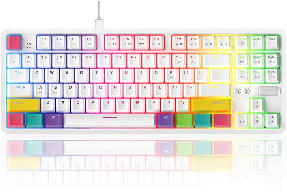 Glorious Modular Mechanical Gaming Keyboard (GMMK)- Barebone Edition (DIY Assembly Required) (Full Size, Black) + Glorious Black Aura Keycaps (Bundle)