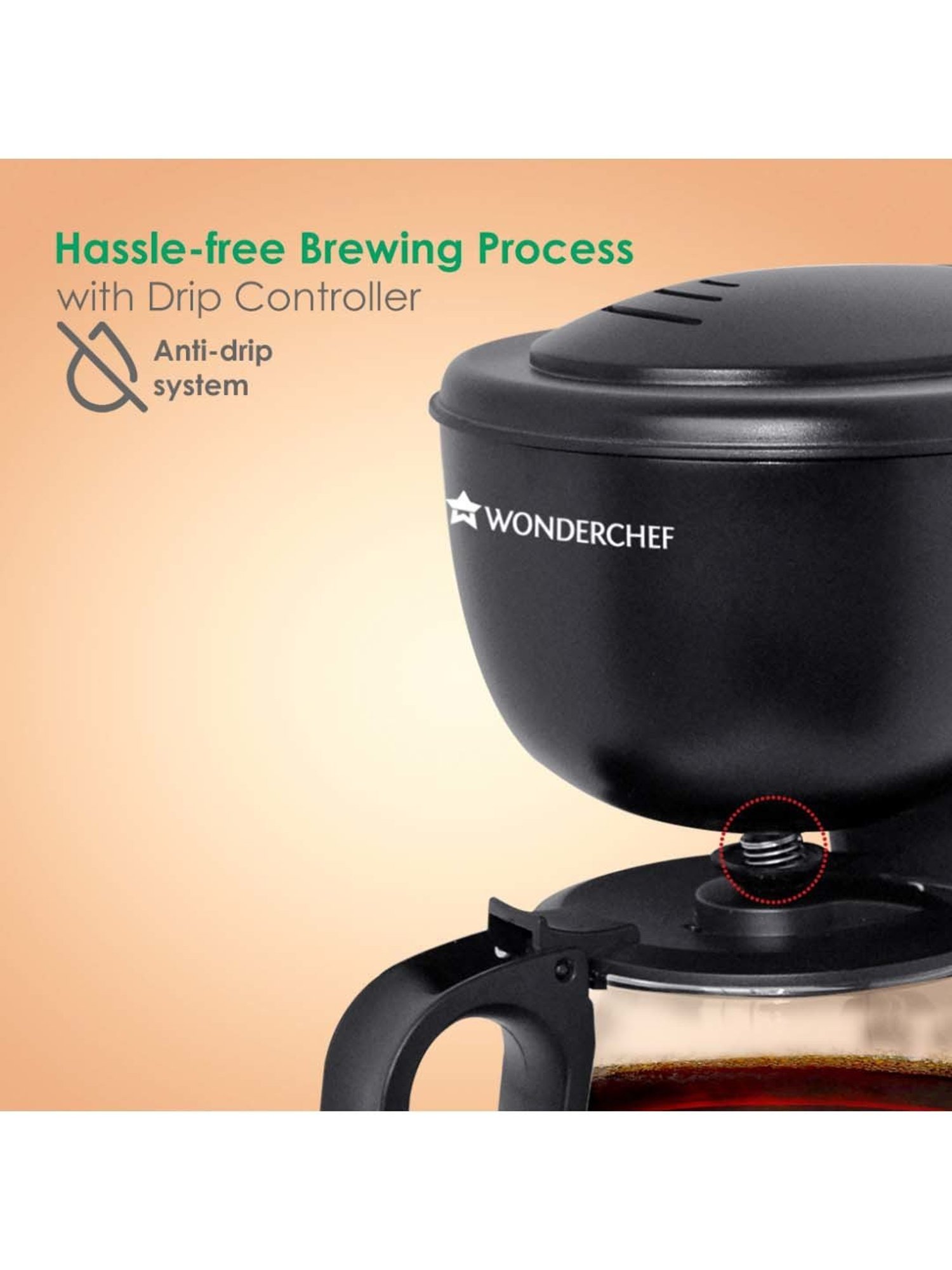 Wonderchef Regalia Capsule Coffee Machine with Frother (1400W, Black)