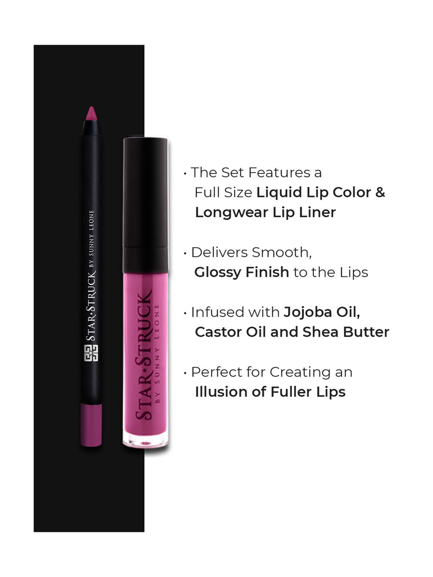 StarStruck By Sunny Leone Purple Taffy Lip Gloss & Liner