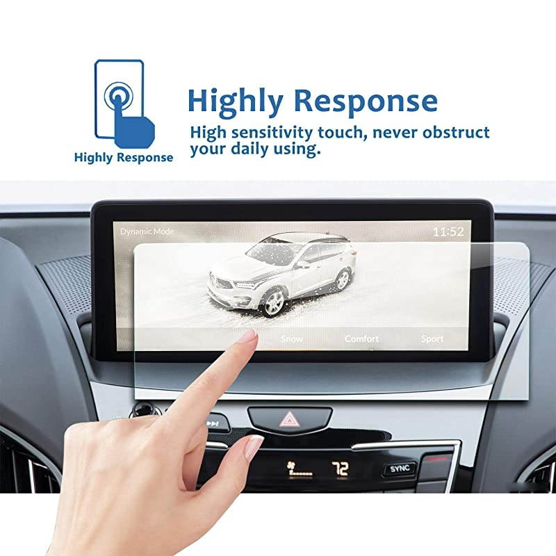 Car Navigation Screen Protector for 2019 RDX 10.2-Inch, Tempered Glass 9H Hardness Audio Infotainment Display Center Touch Protective Film Scratch-Resistant