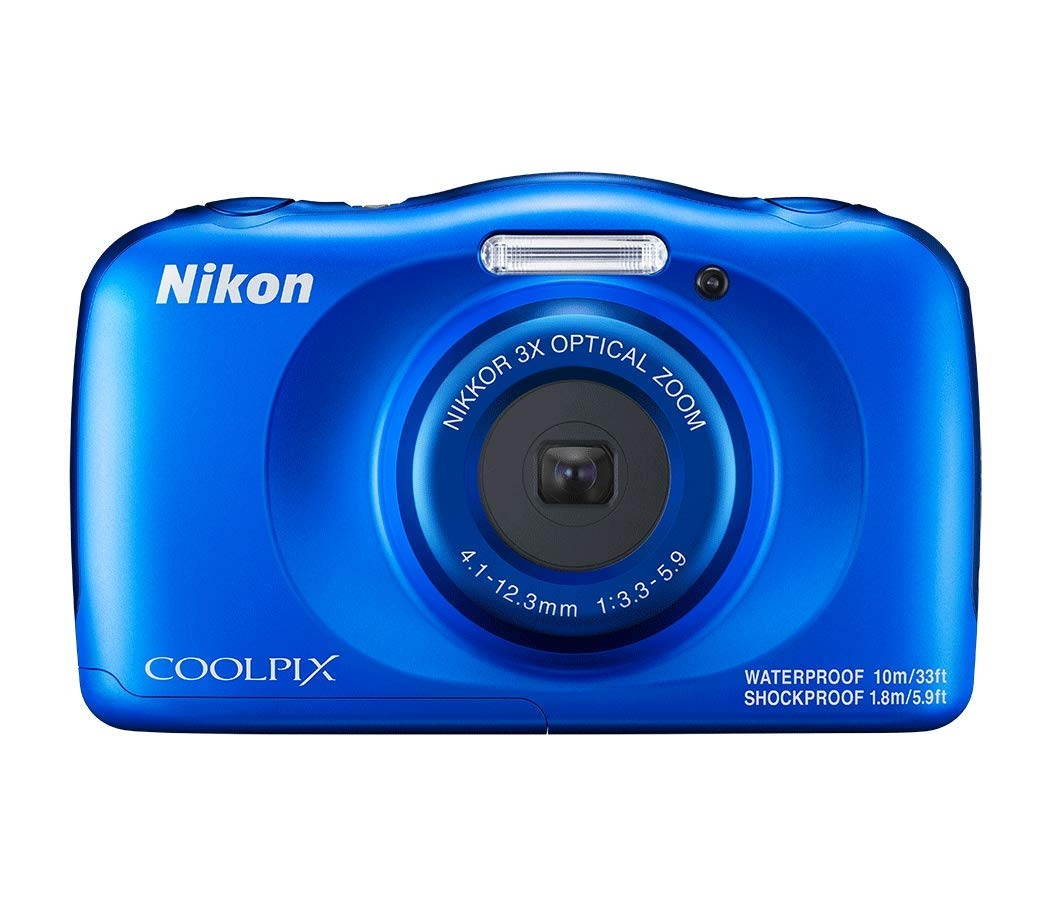 Nikon Coolpix W150 Digital Camera - Blue (Intl Model) with Camera Cleaning Kit Bundle + Game Sir T1s Gaming Controller for Mobile + 32gb SD Card + Nikon Camera Backpack (Blue)