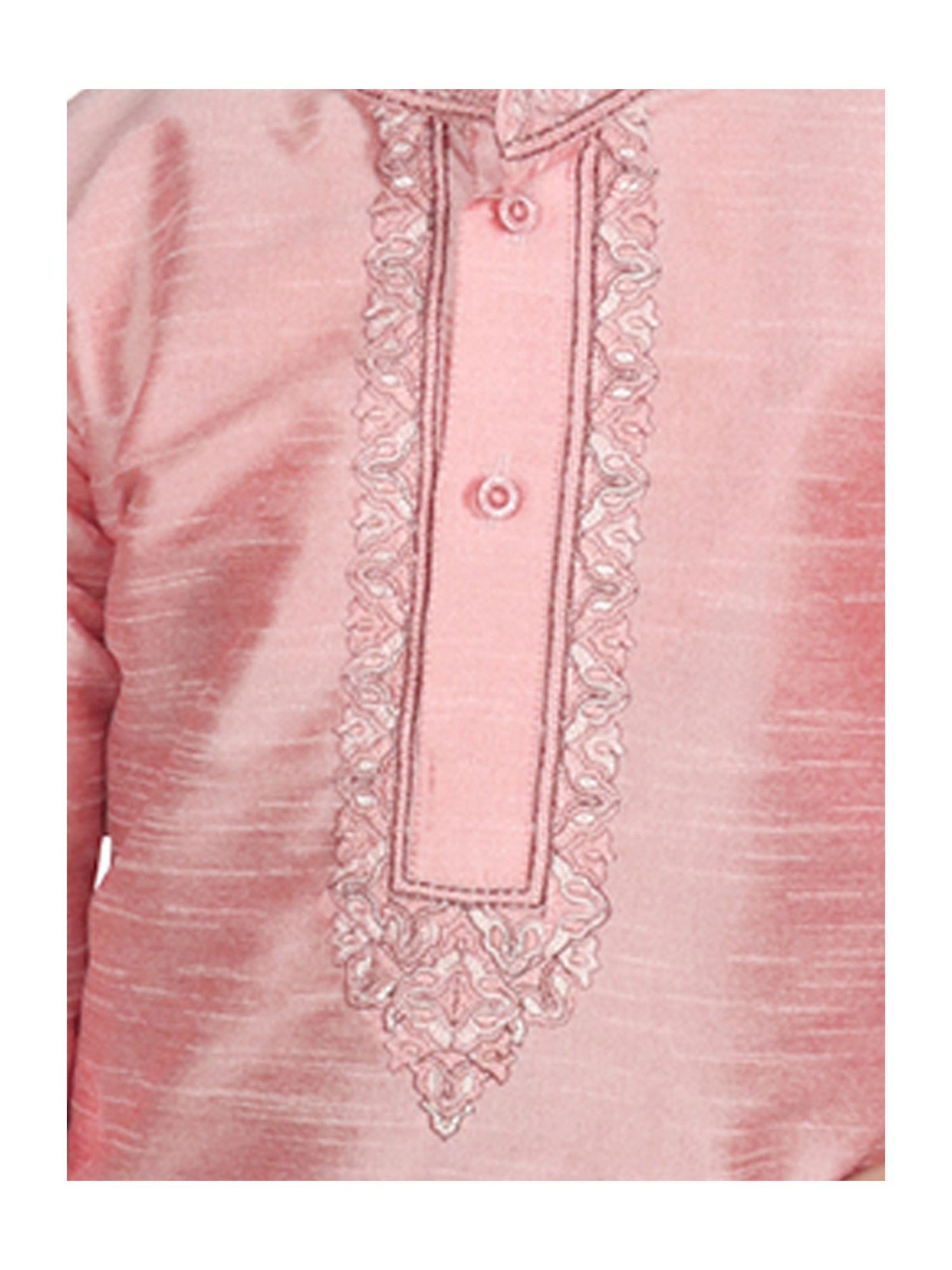 SG Yuvraj Kids Pink Embroidered Kurta with Pyjama