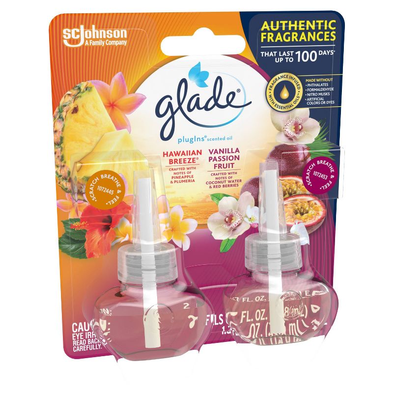 Glade Vanilla Passion Fruit Hawaiian Breeze PlugIns Refill - 2ct