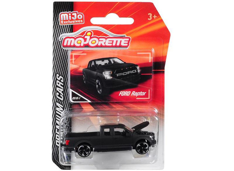 Ford Raptor F150 Pickup Truck Matt Black "Premium Cars" 1/72 Diecast Model Car by Majorette