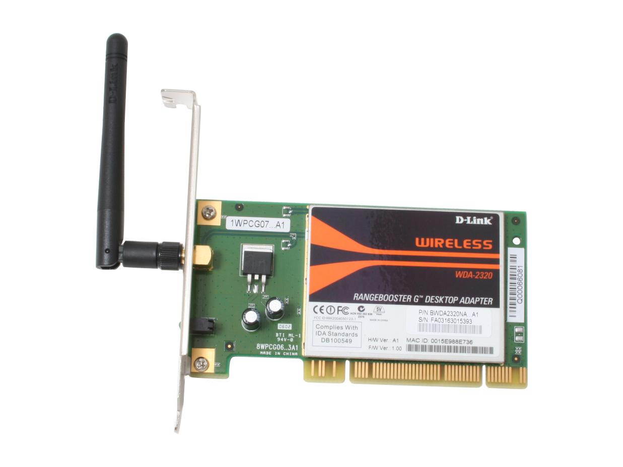 D-Link WDA-2320 PCI Rangebooster G Desktop Adapter