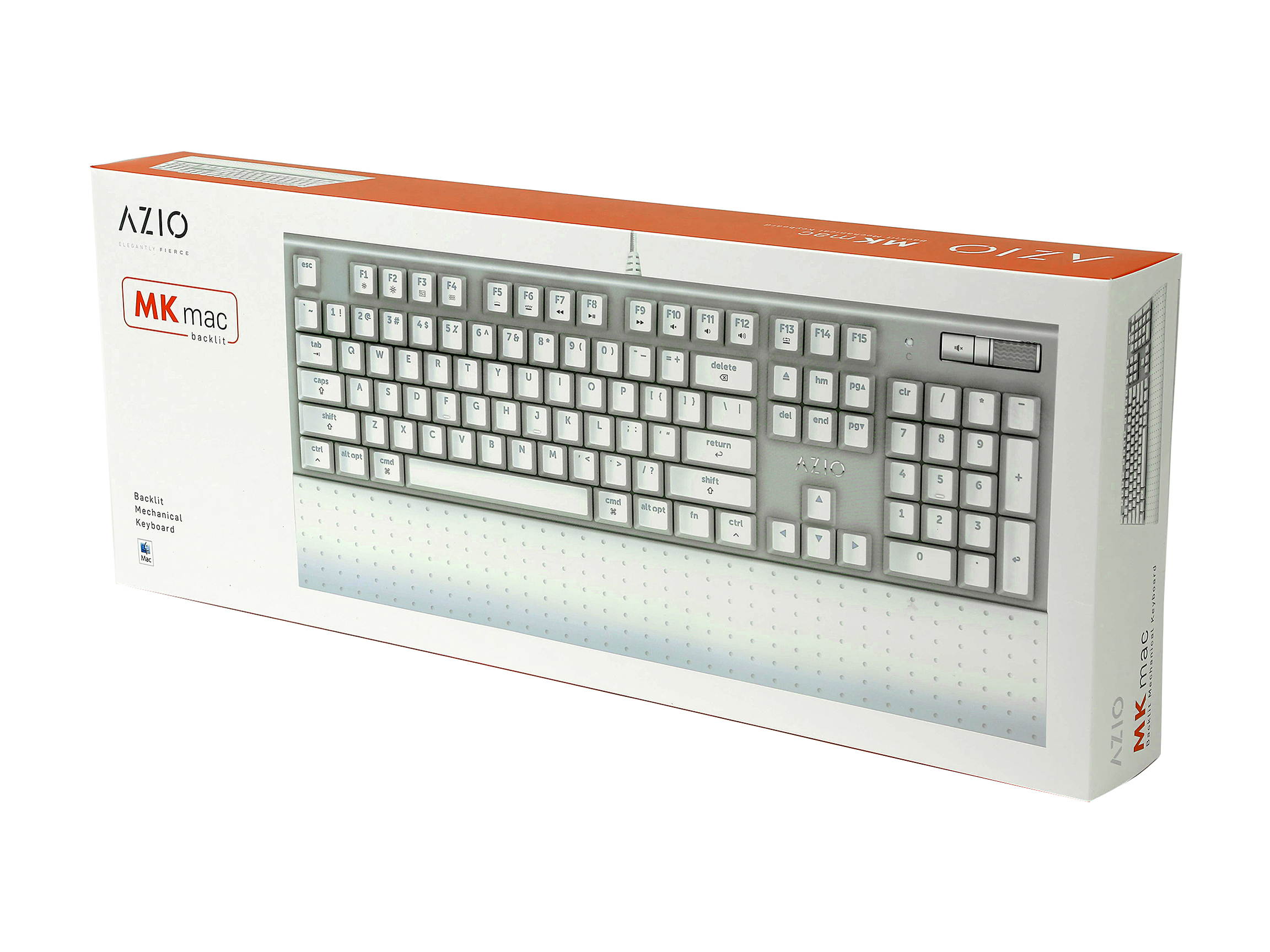 MK Mac USB Backlit Mechanical Keyboard Wired (Brown Switch / White Backlight)