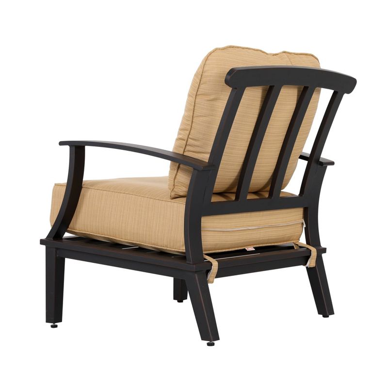 4pc Outdoor Aluminum Sofa Set Dark Gray - Nuu Garden