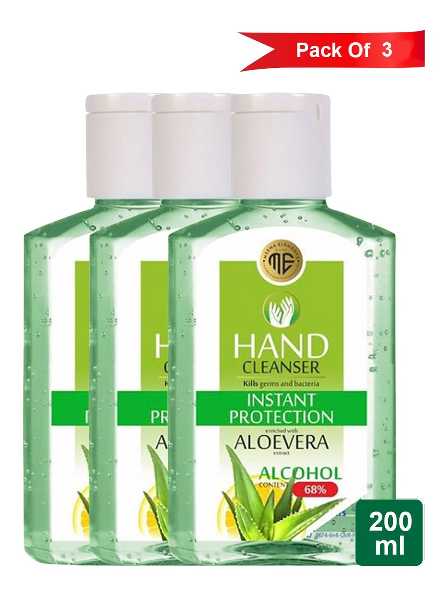 Meena Elements Hand Cleansers (200 ml) - Pack of 3