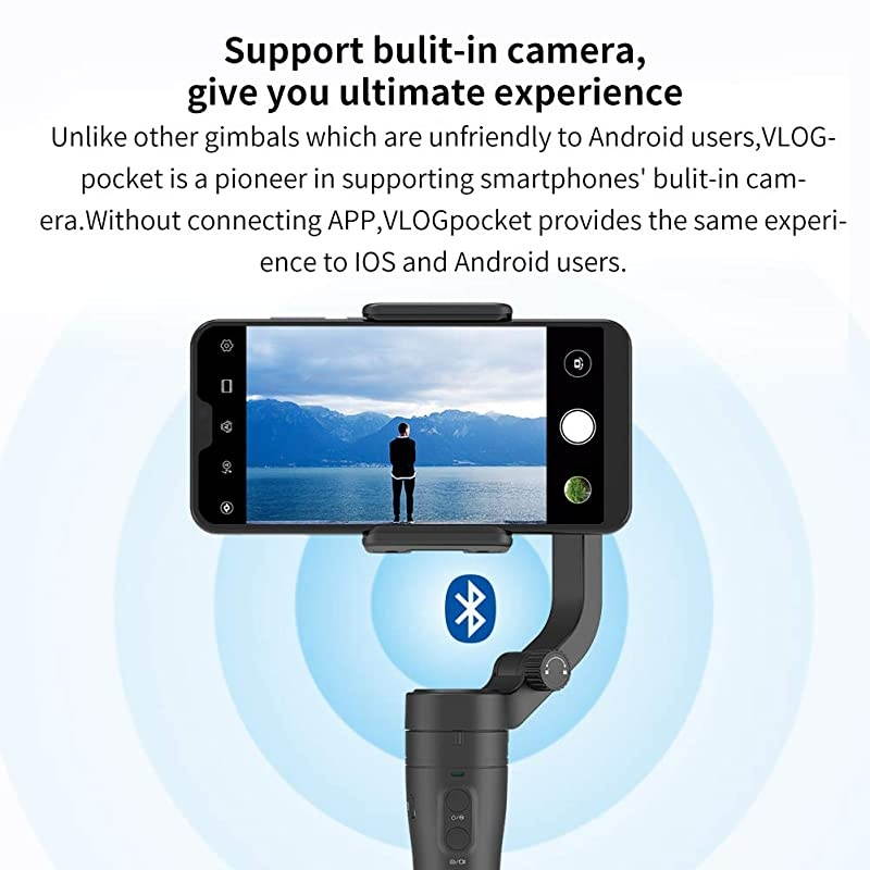 Official VLOG Pocket 3 Axis Smartphone Gimbal Handheld Stabilizer Vlog YouTube TIK Tok Live Video Fits iPhone SE 11 Pro XR X Android Smartphone Samsung Note 9 S10+ Huawei P40 P30 P20 Pro