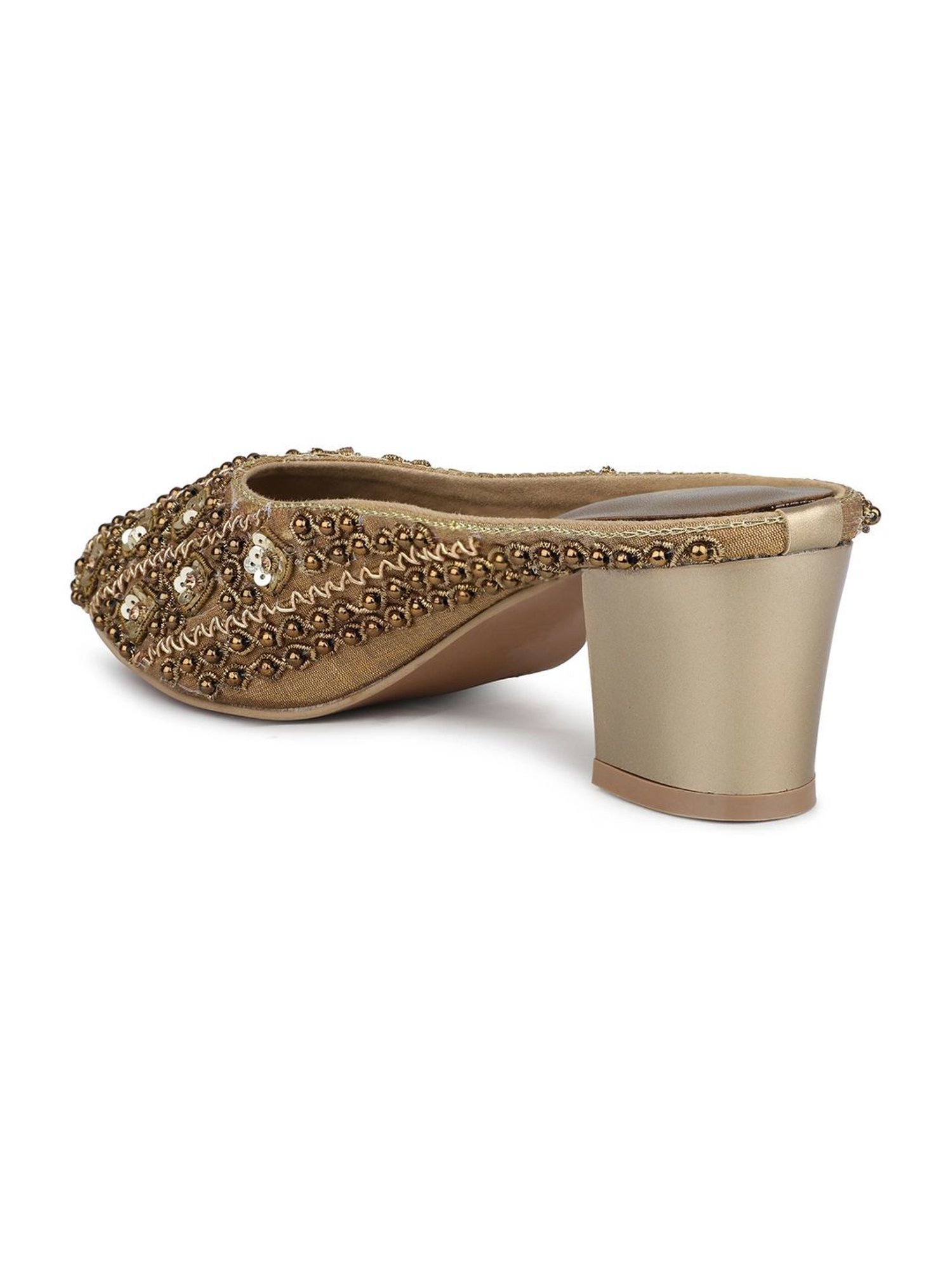 Inc.5 Women's Antique Gold Mule Shoes