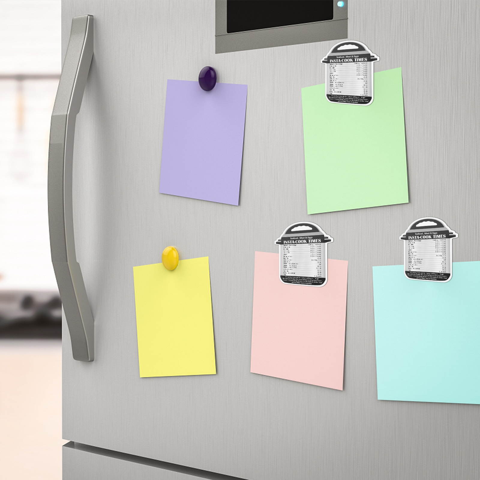 4Pcs Decorative Kitchen Cook Time Sticker Cook Time Magnet Instant Cooking Pot Decal