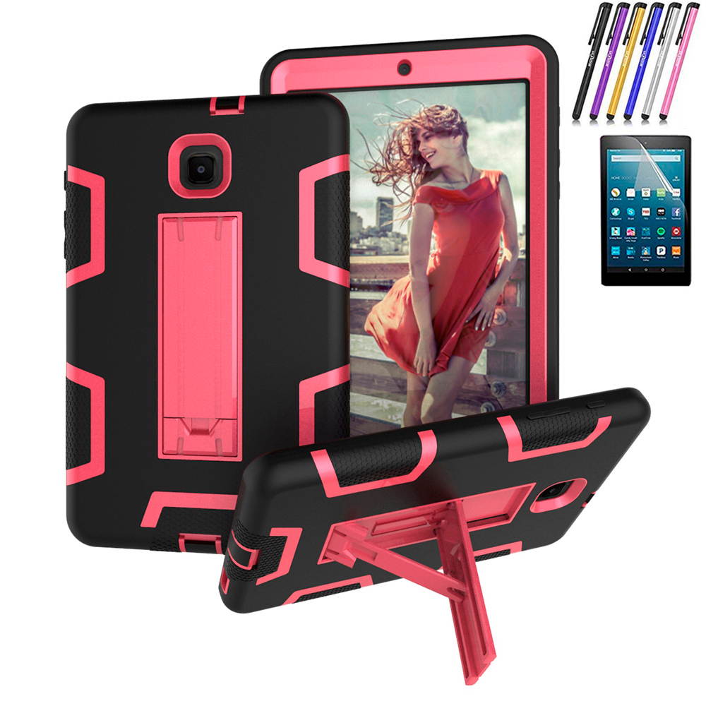 Mignova Case for Galaxy Tab A 8.0 Case 2018,Three Layer Shockproof Armor Defender Full-Body Rugged Protective Case Cover with Stand for Samsung Galaxy Tab A 8.0 2018 SM-T387/T387v