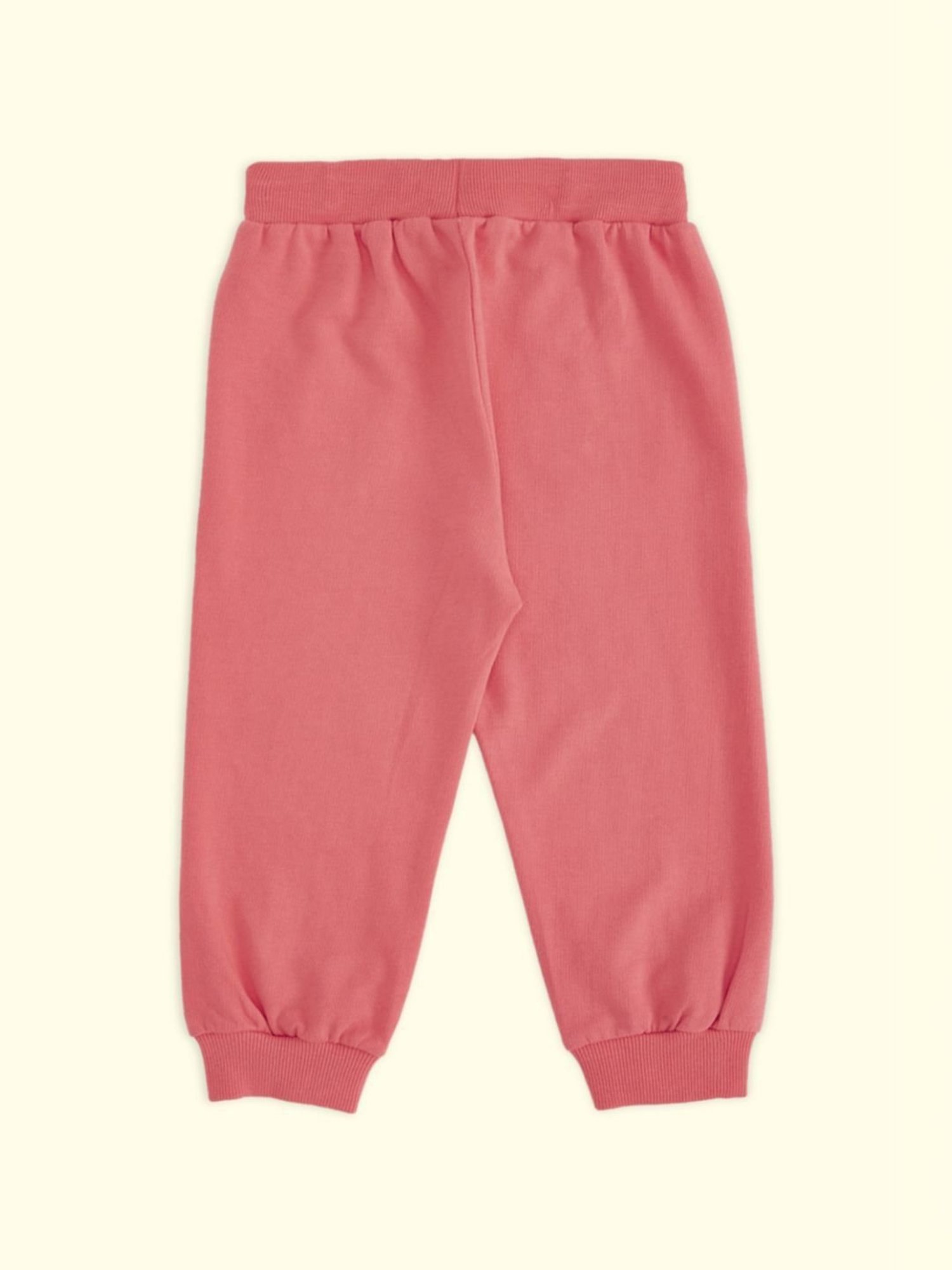 Pantaloons Baby Cloud Pink Cotton Regular Fit Trackpants
