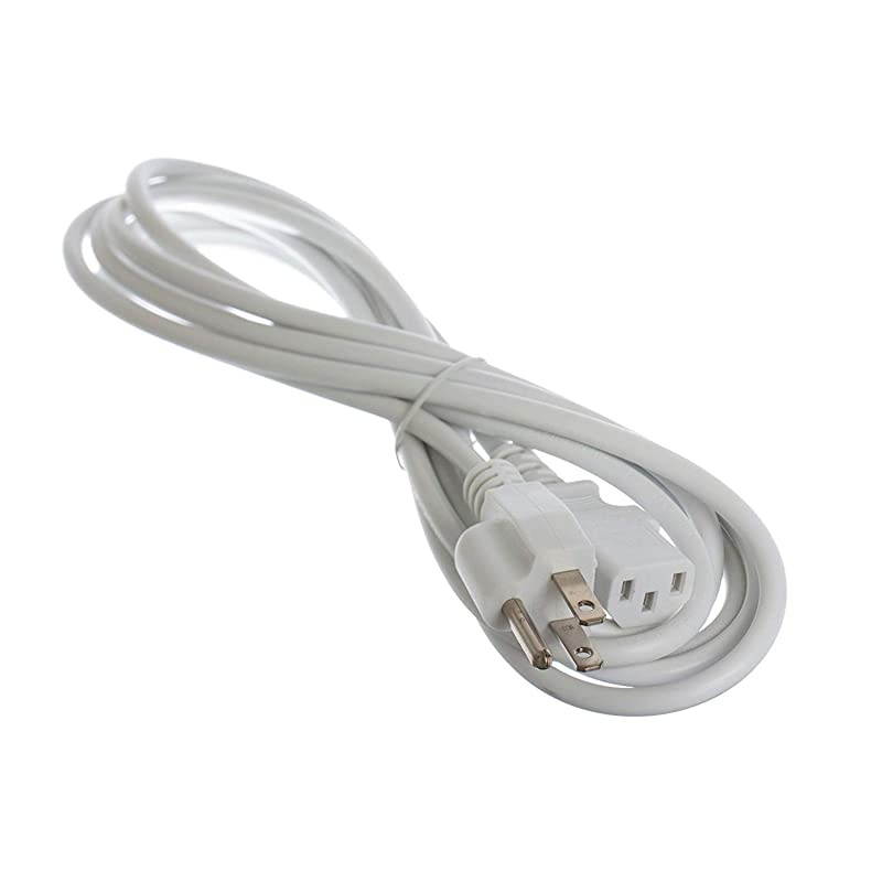 AC Power Cord 3 Prong | 10 Feet White | Premium Quality Copper Wire Core Computer Medical Server amp Desktop NEMA 515 to C13 IEC 320 UL Listed Power Cable