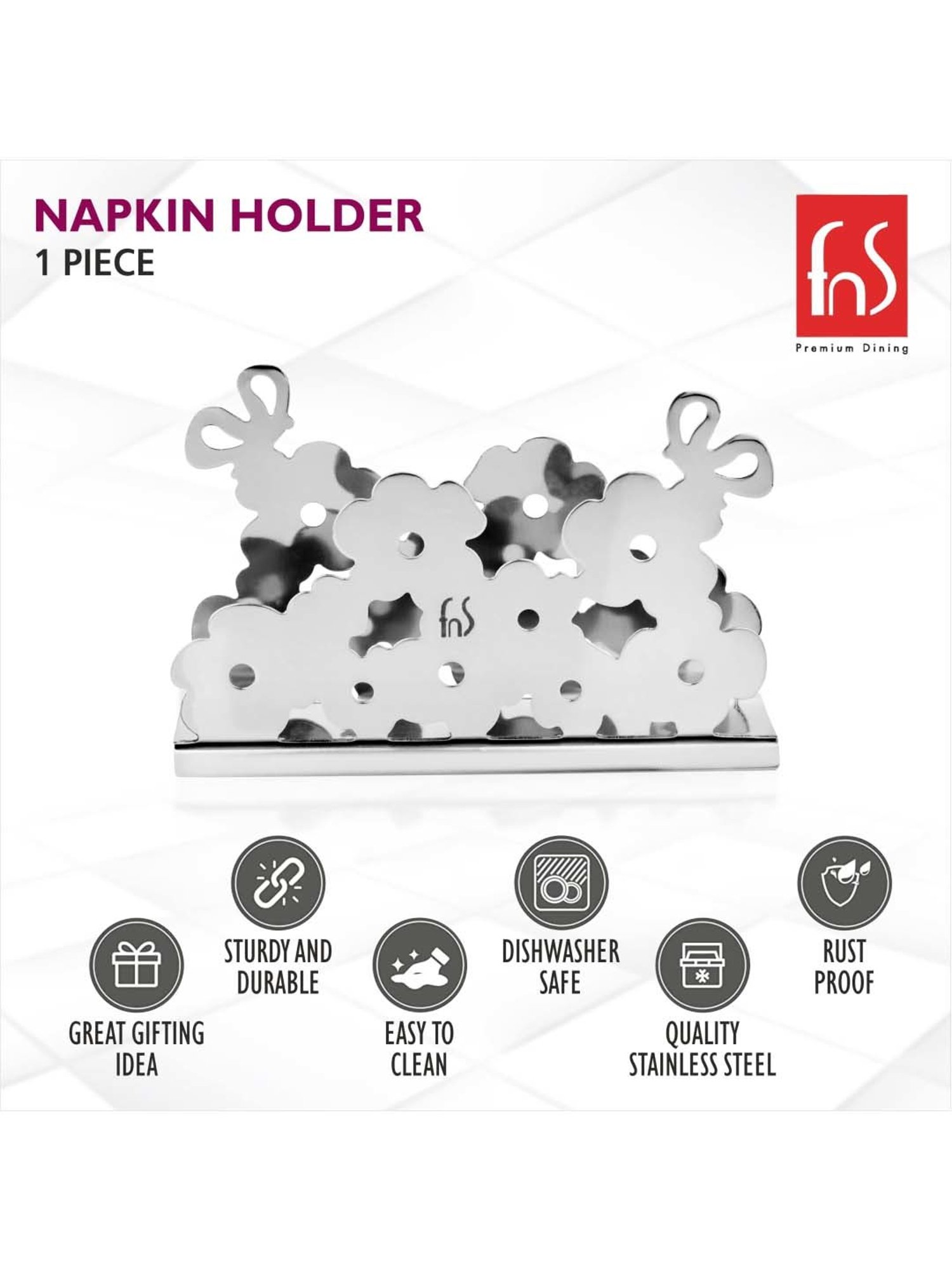 ExclusiveLane The Dancing Peacock Brown Sheesham Wood Napkin Holder - Set of 1