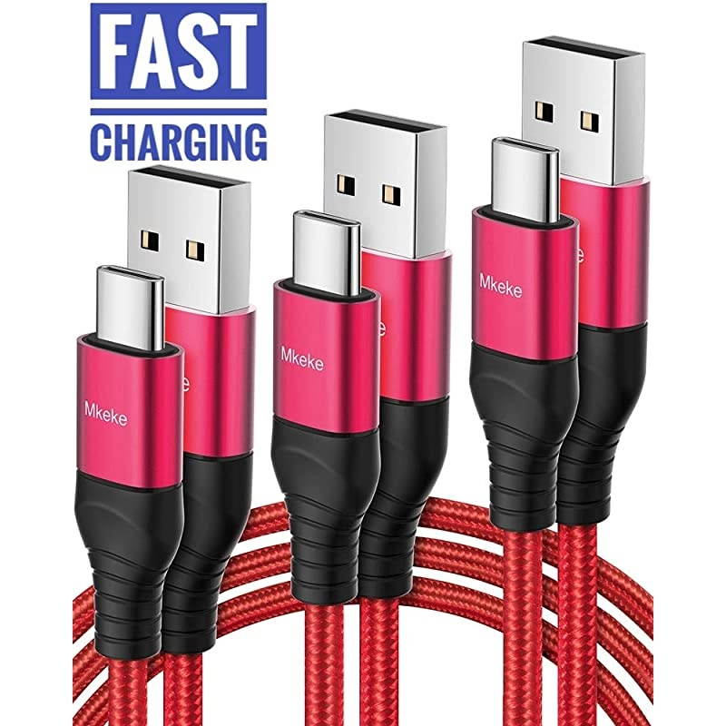 USB C Cable  USB Type C Charger Cable Fast Charging 3Pack11518M Type C Charging Cable Nylon Braided