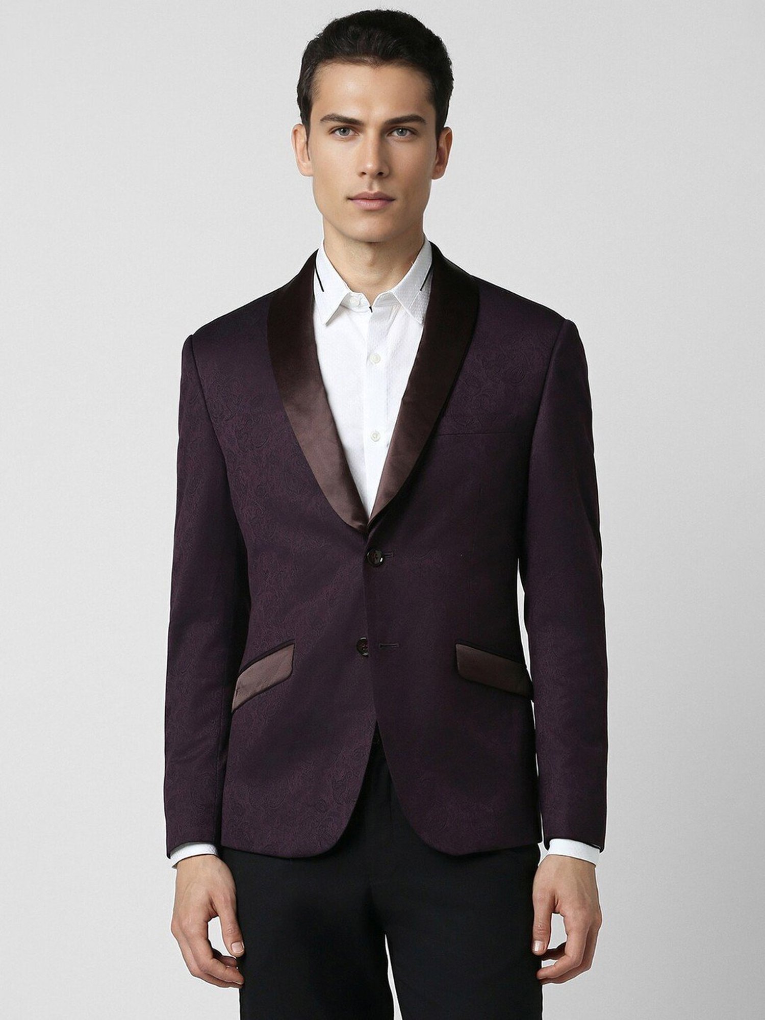 Louis Philippe Light Blue Regular Fit Blazer