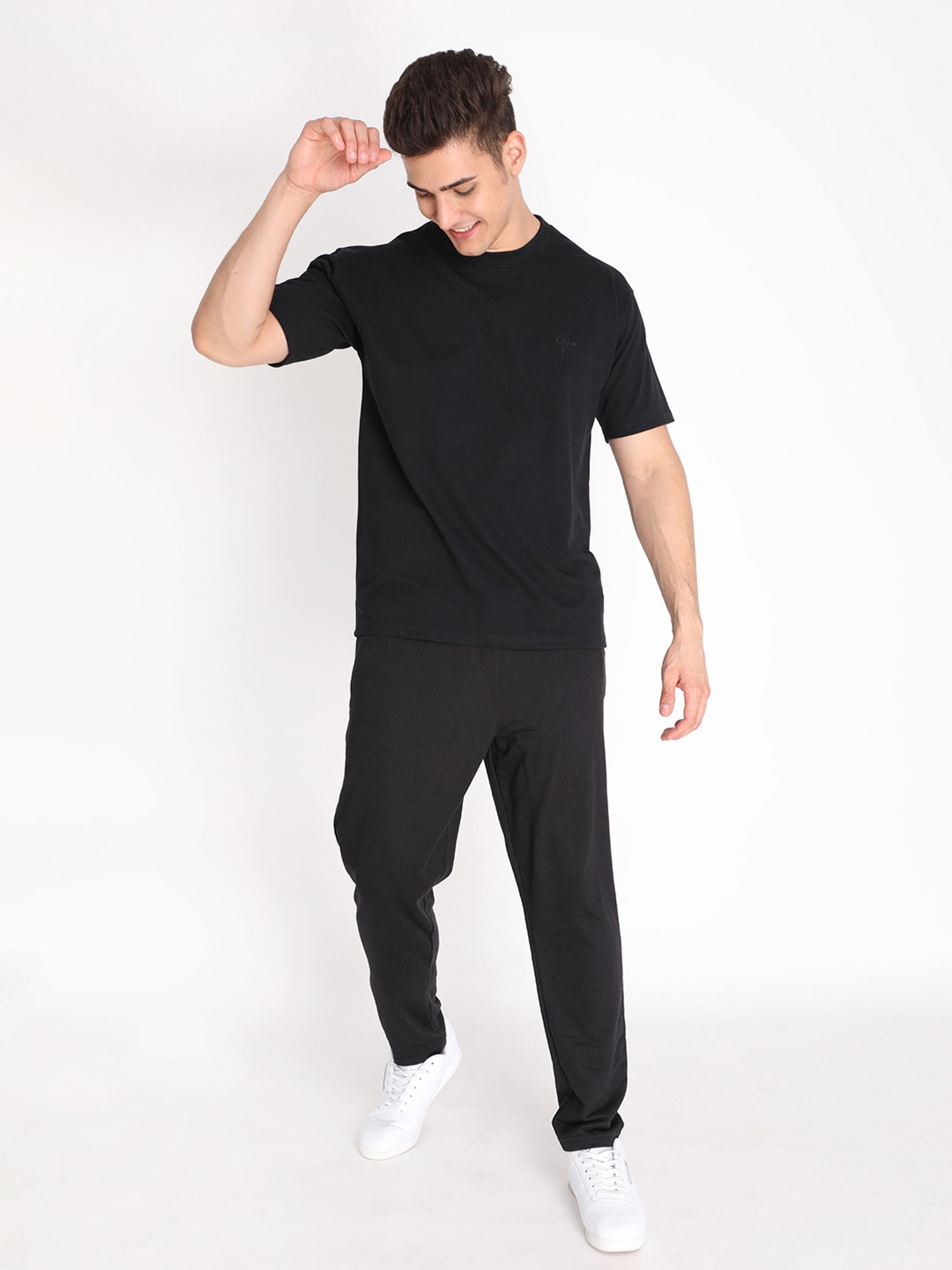 Chkokko Black Regular Fit Trackpants