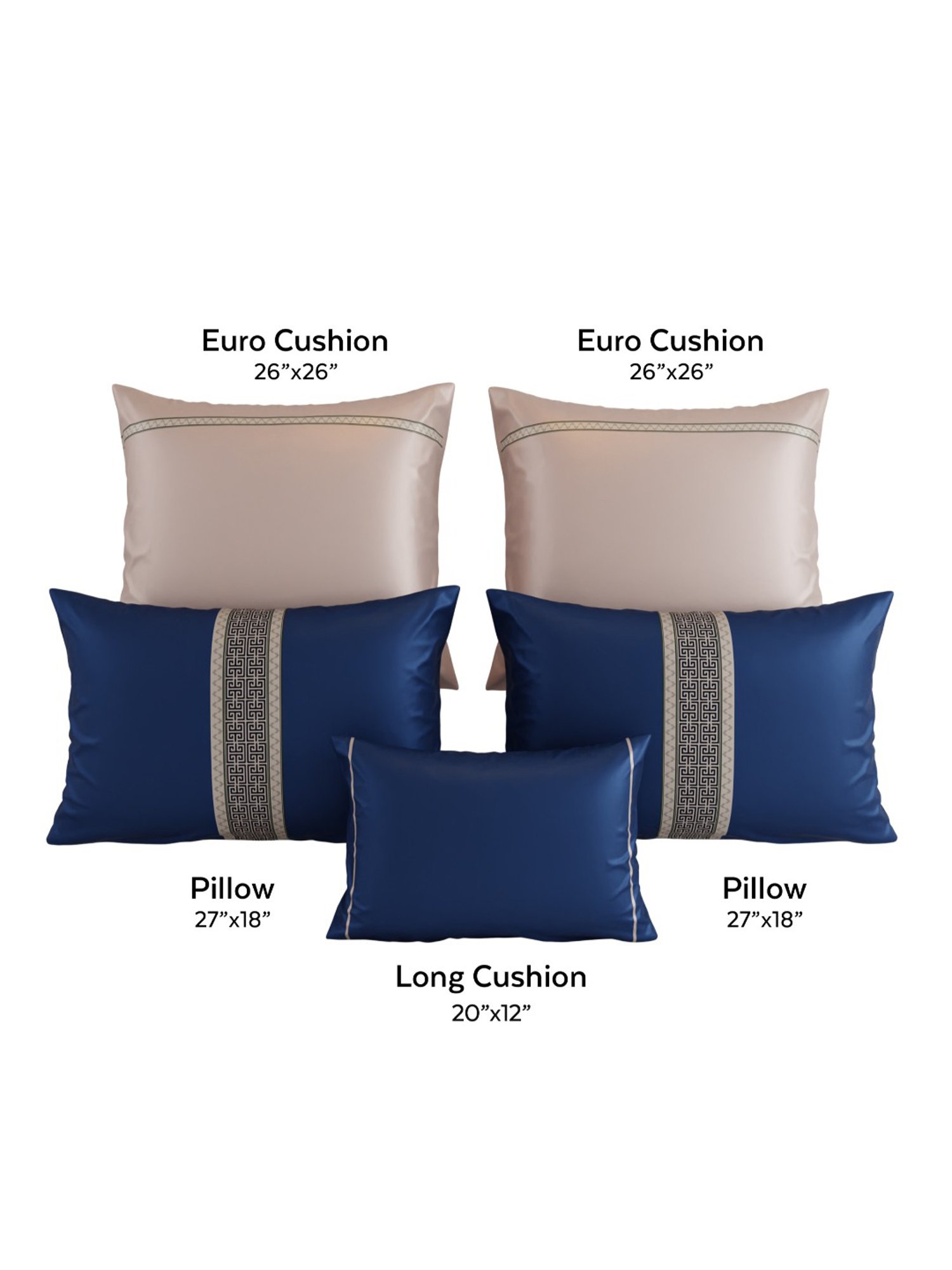 Stoa Paris Sapphire Splendour Navy Blue 300 TC Polyester Super king Crown of Versailles Bedding Set