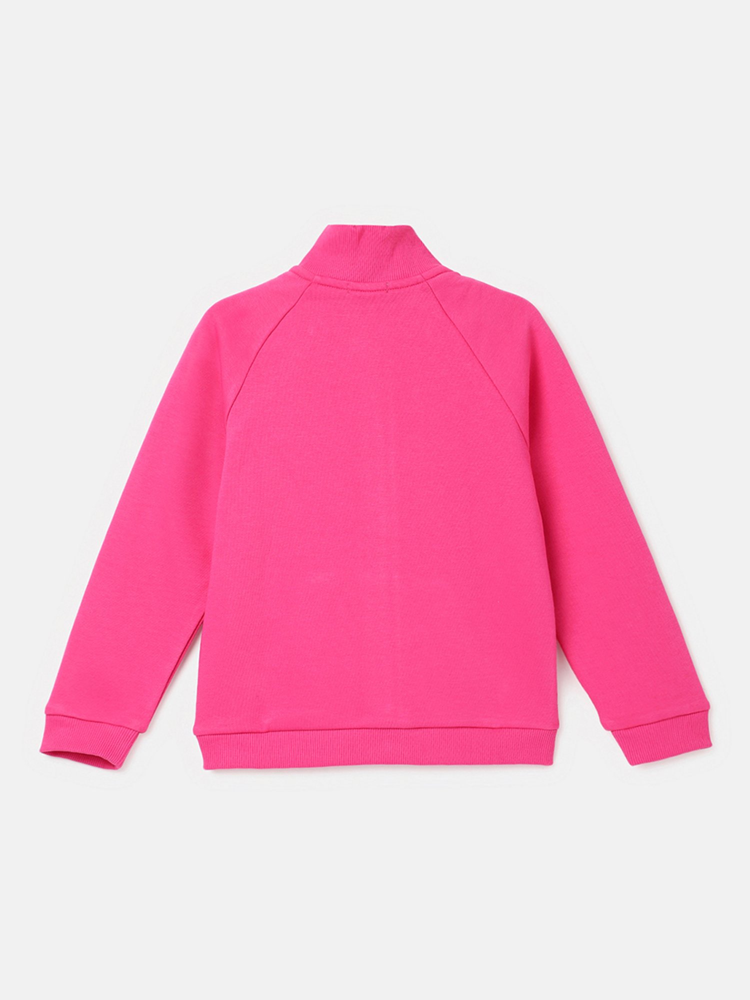 United Colors of Benetton Kids Fuchsia Embellished Full Sleeves Sweatshirt