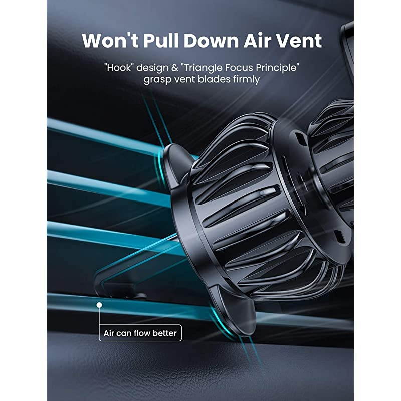 Car Phone Holder Mount, [Upgraded Clip] Magnetic Phone Car Mount [6 Strong Magnets] Cell Phone Holder for Car [Case Friendly] iPhone Car Holder Compatible with 4-6.7 inch Smartphones & Tablets