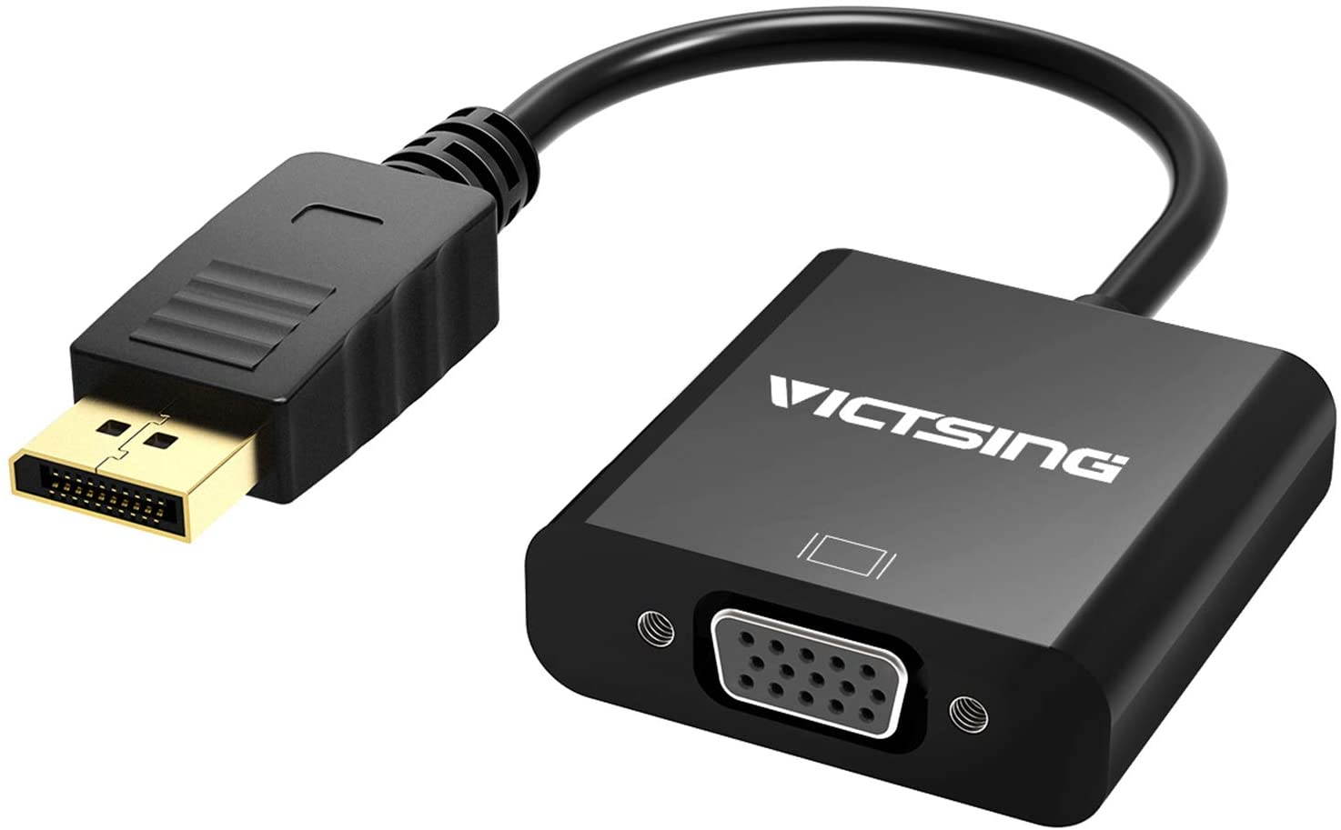 DisplayPort DP to VGA Adapter, Gold-Plated Converter for PC Laptop, DP to VGA Adapter Cable, Male to female, Compatible for PC, Monitor, Projector, TV.