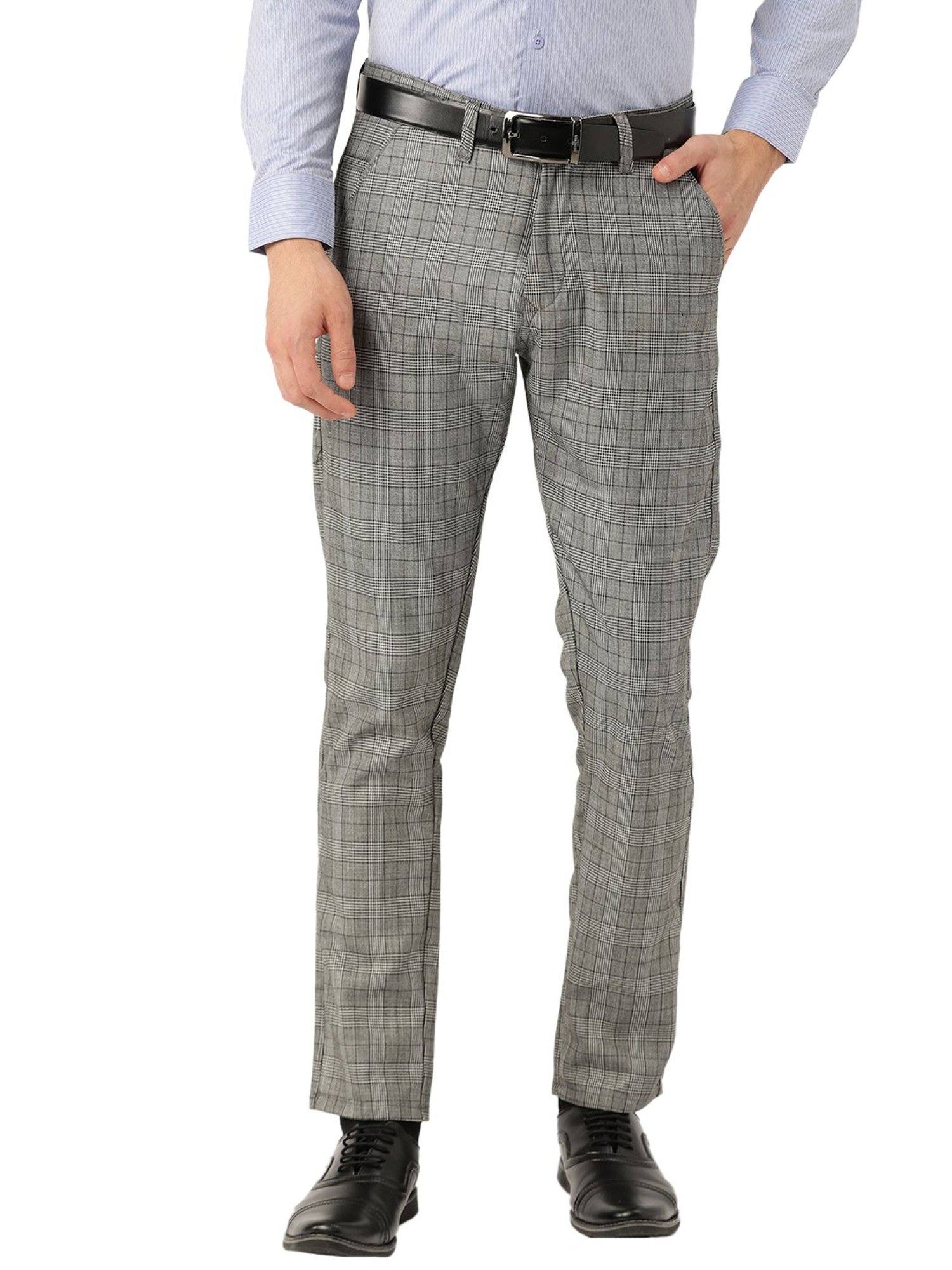 Sojanya Black & Off White Checks Trousers