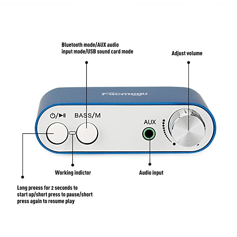 Mini Stereo Amplifier 50Wx2 Bass Bluetooth Receiver DC 924V 12V Mini BT 40 Home amp Car Audio Dual Channel Amplifier HIFI Wireless Receiver Amp Ampli Module with EMI Filter Blue